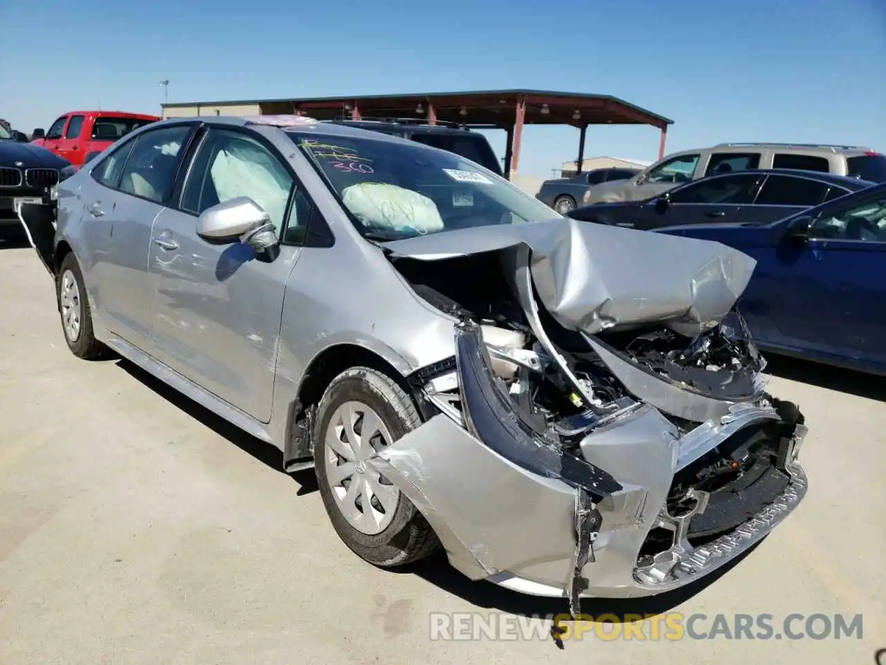 1 Photograph of a damaged car JTDDPRAE4LJ071308 TOYOTA COROLLA 2020