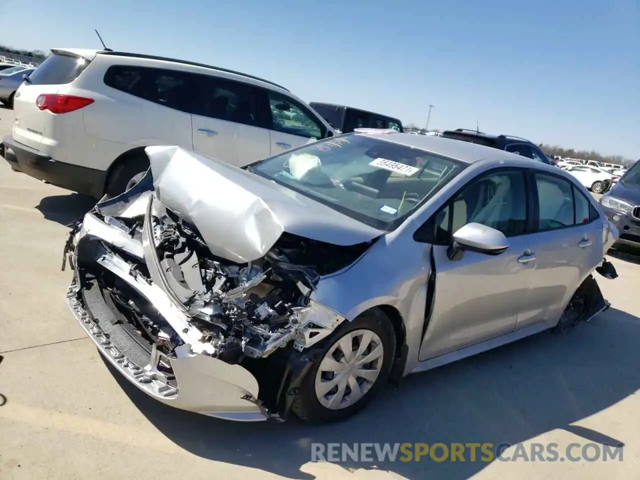 2 Photograph of a damaged car JTDDPRAE4LJ071308 TOYOTA COROLLA 2020