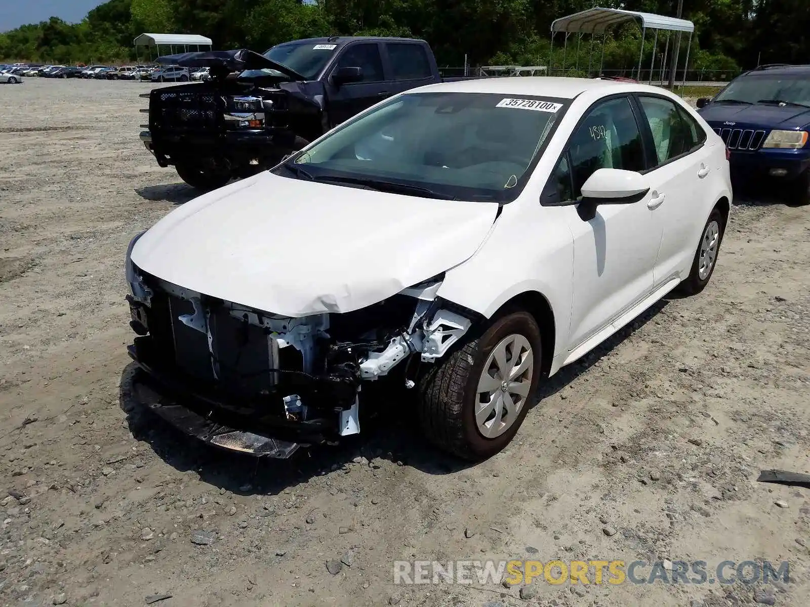 2 Photograph of a damaged car JTDDPRAE4LJ079070 TOYOTA COROLLA 2020