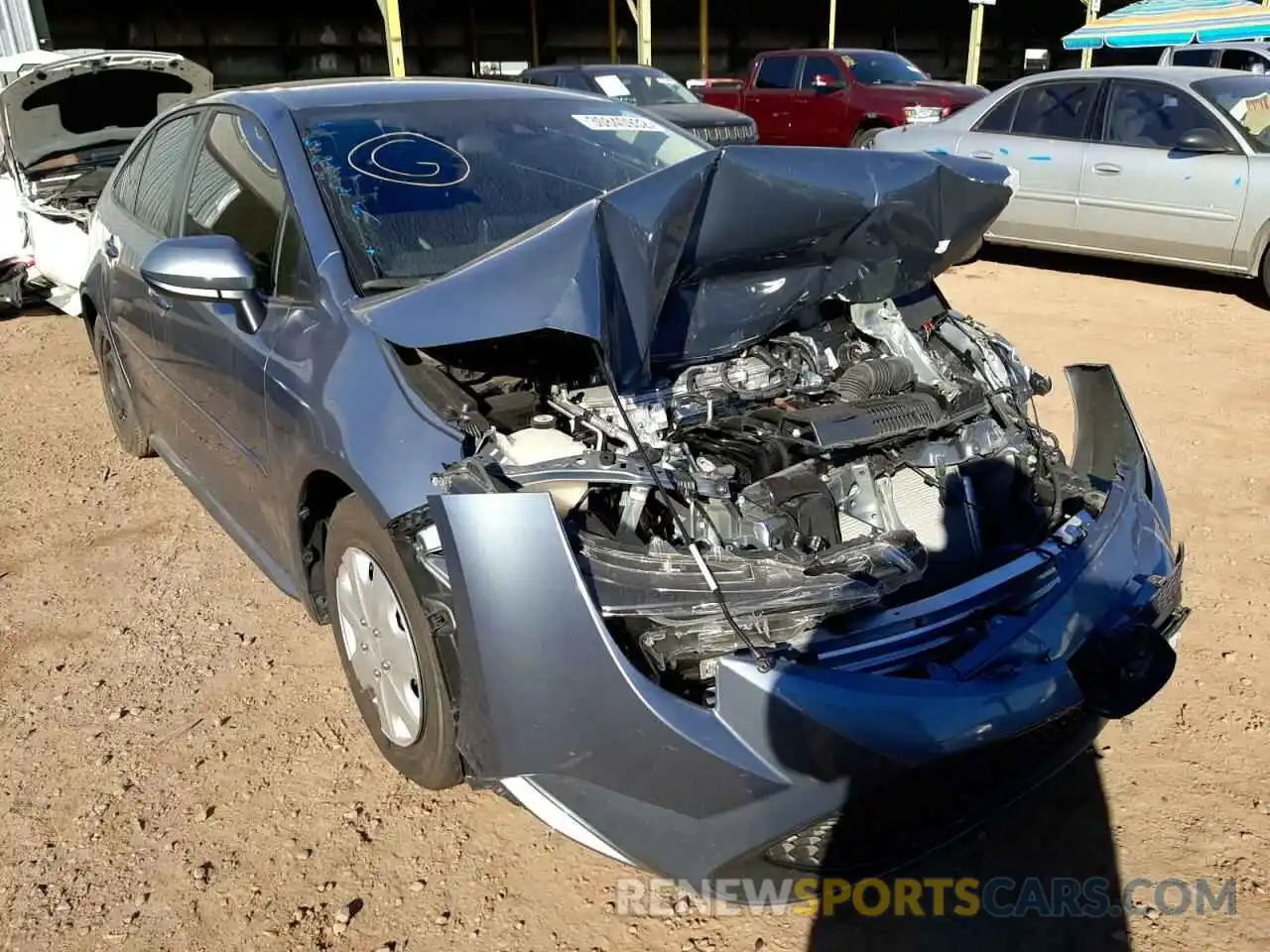 1 Photograph of a damaged car JTDDPRAE4LJ093079 TOYOTA COROLLA 2020