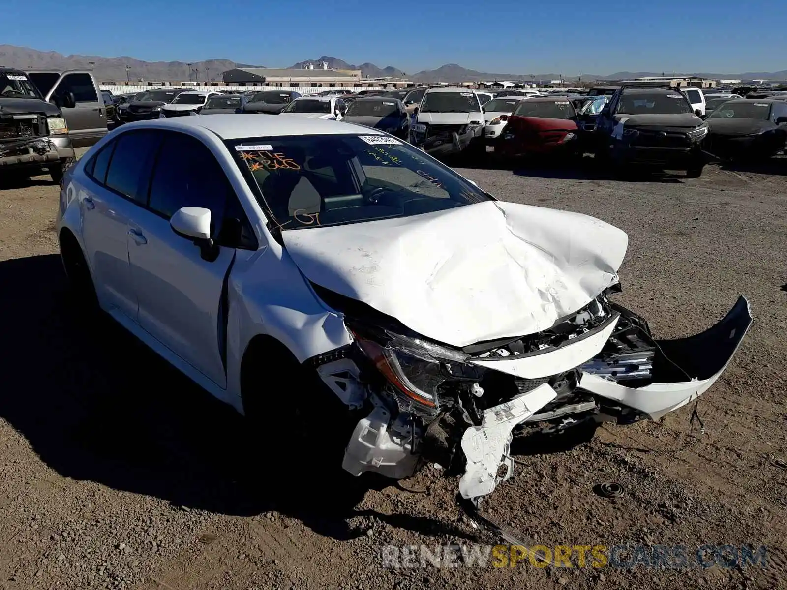 1 Photograph of a damaged car JTDDPRAE4LJ096953 TOYOTA COROLLA 2020