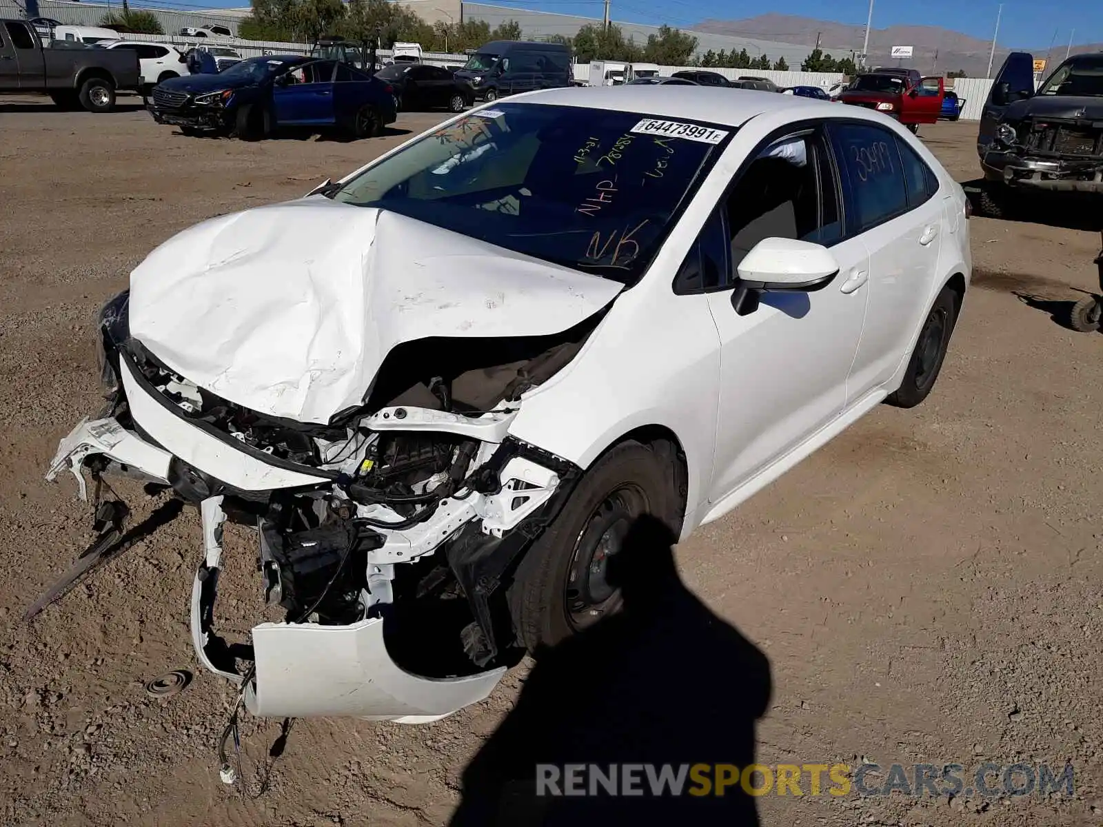 2 Photograph of a damaged car JTDDPRAE4LJ096953 TOYOTA COROLLA 2020