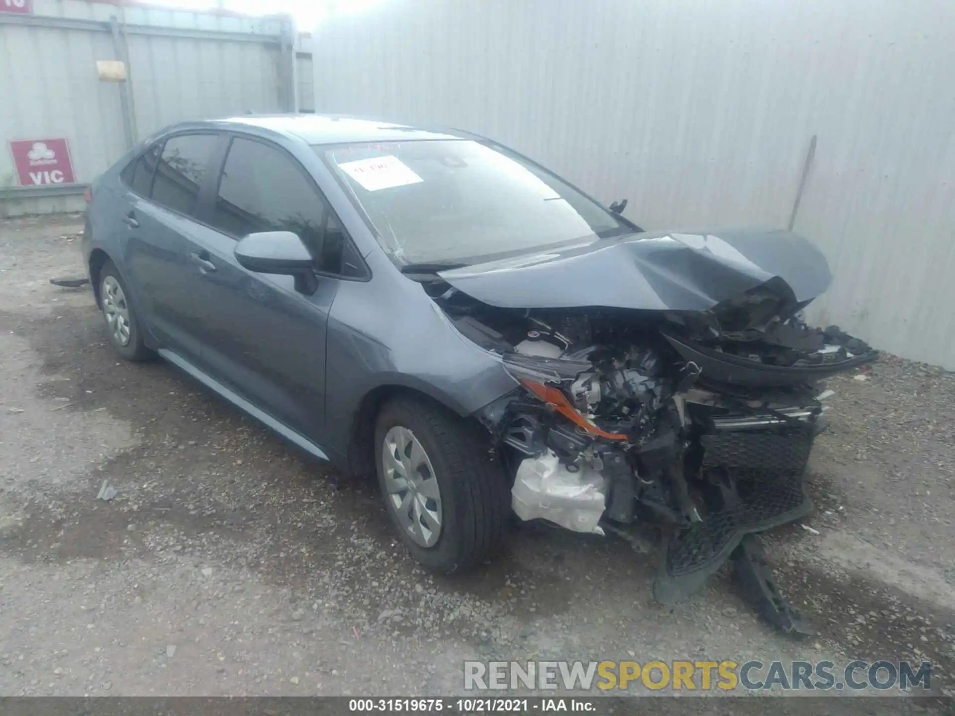 1 Photograph of a damaged car JTDDPRAE5LJ001641 TOYOTA COROLLA 2020