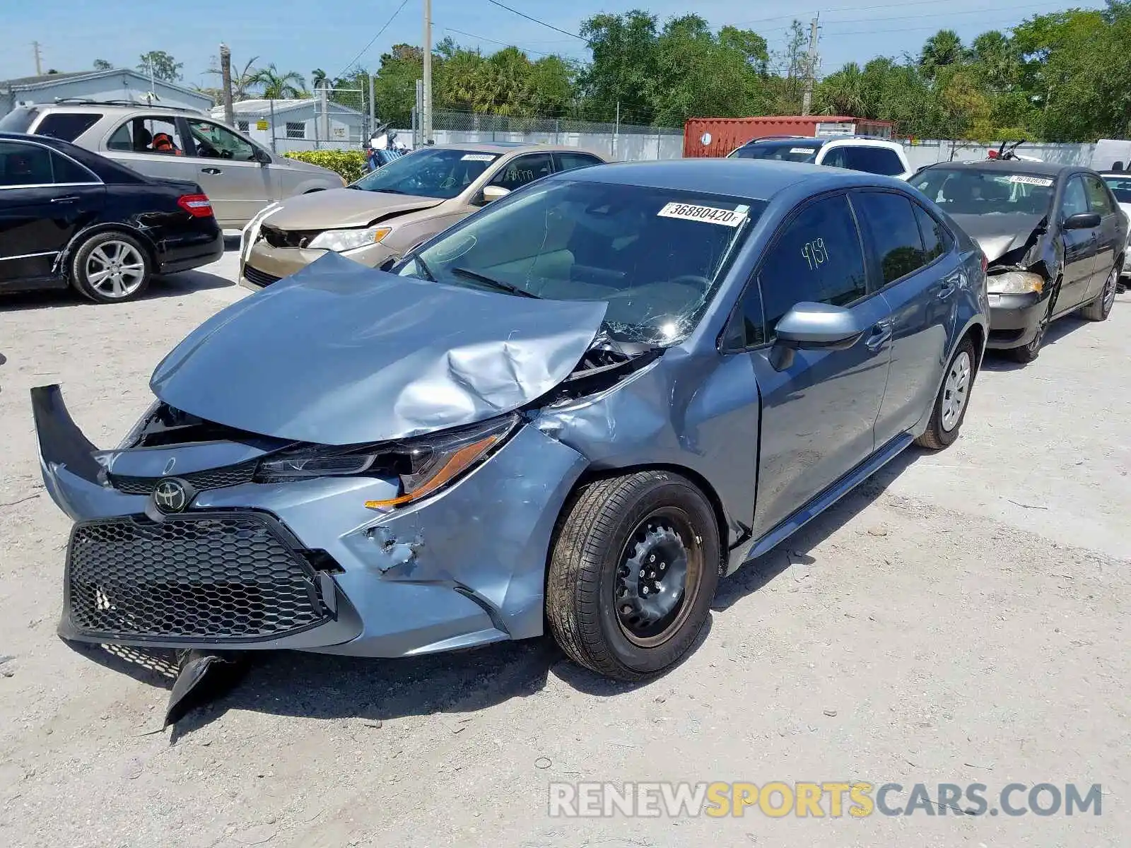 2 Photograph of a damaged car JTDDPRAE5LJ036003 TOYOTA COROLLA 2020