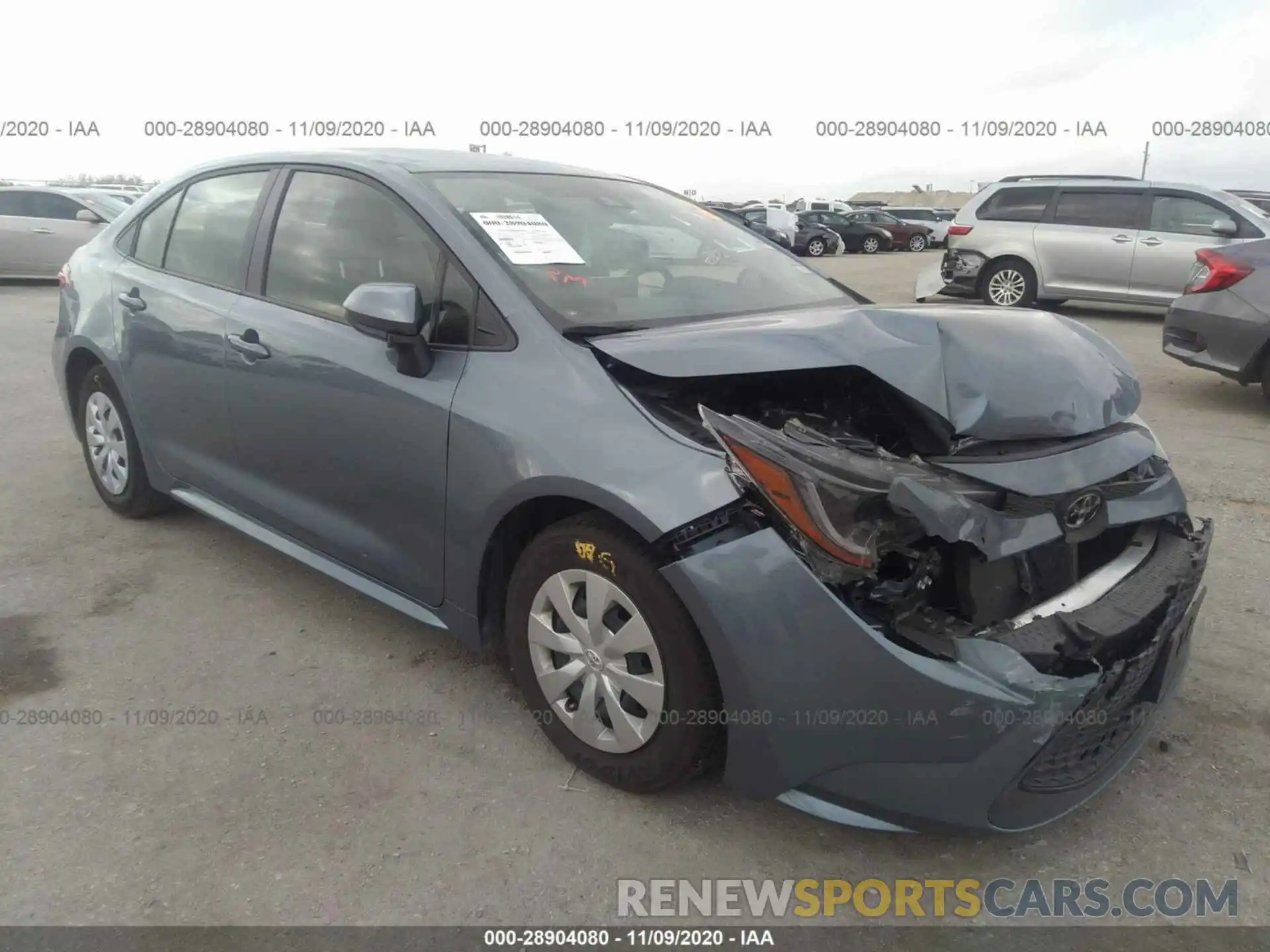 1 Photograph of a damaged car JTDDPRAE5LJ100329 TOYOTA COROLLA 2020