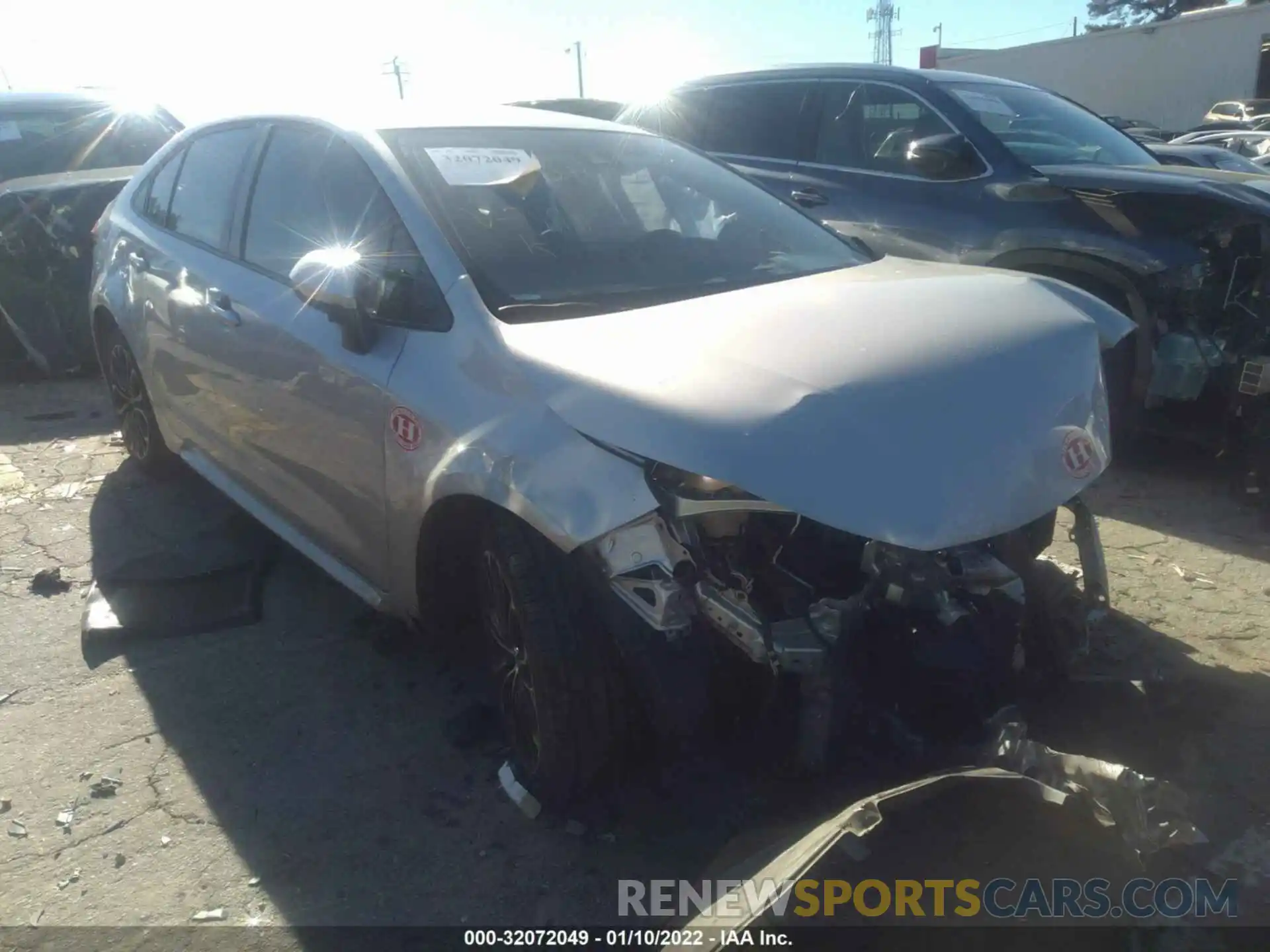 1 Photograph of a damaged car JTDDPRAE5LJ107491 TOYOTA COROLLA 2020