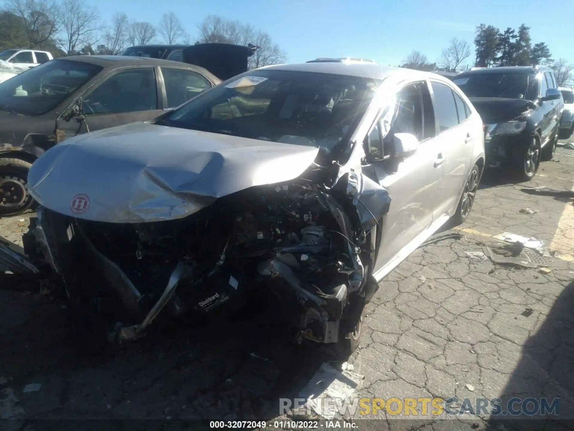 2 Photograph of a damaged car JTDDPRAE5LJ107491 TOYOTA COROLLA 2020