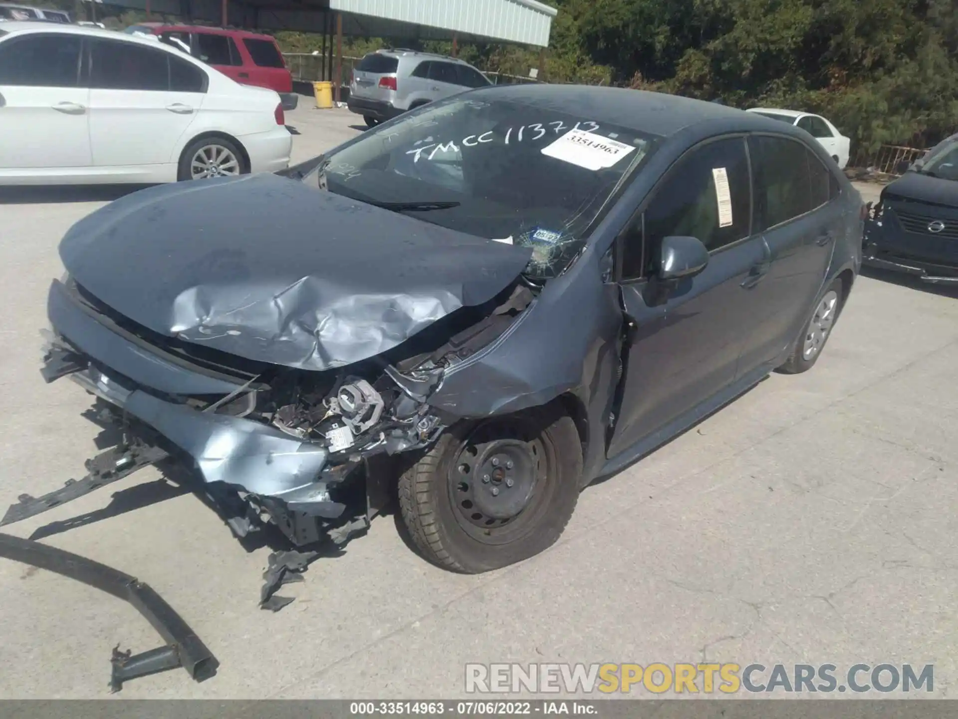 2 Photograph of a damaged car JTDDPRAE5LJ113713 TOYOTA COROLLA 2020