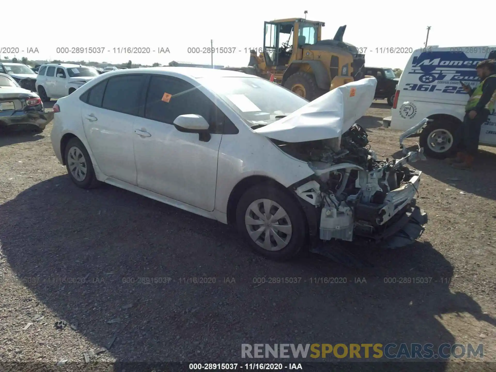 1 Photograph of a damaged car JTDDPRAE6LJ000854 TOYOTA COROLLA 2020