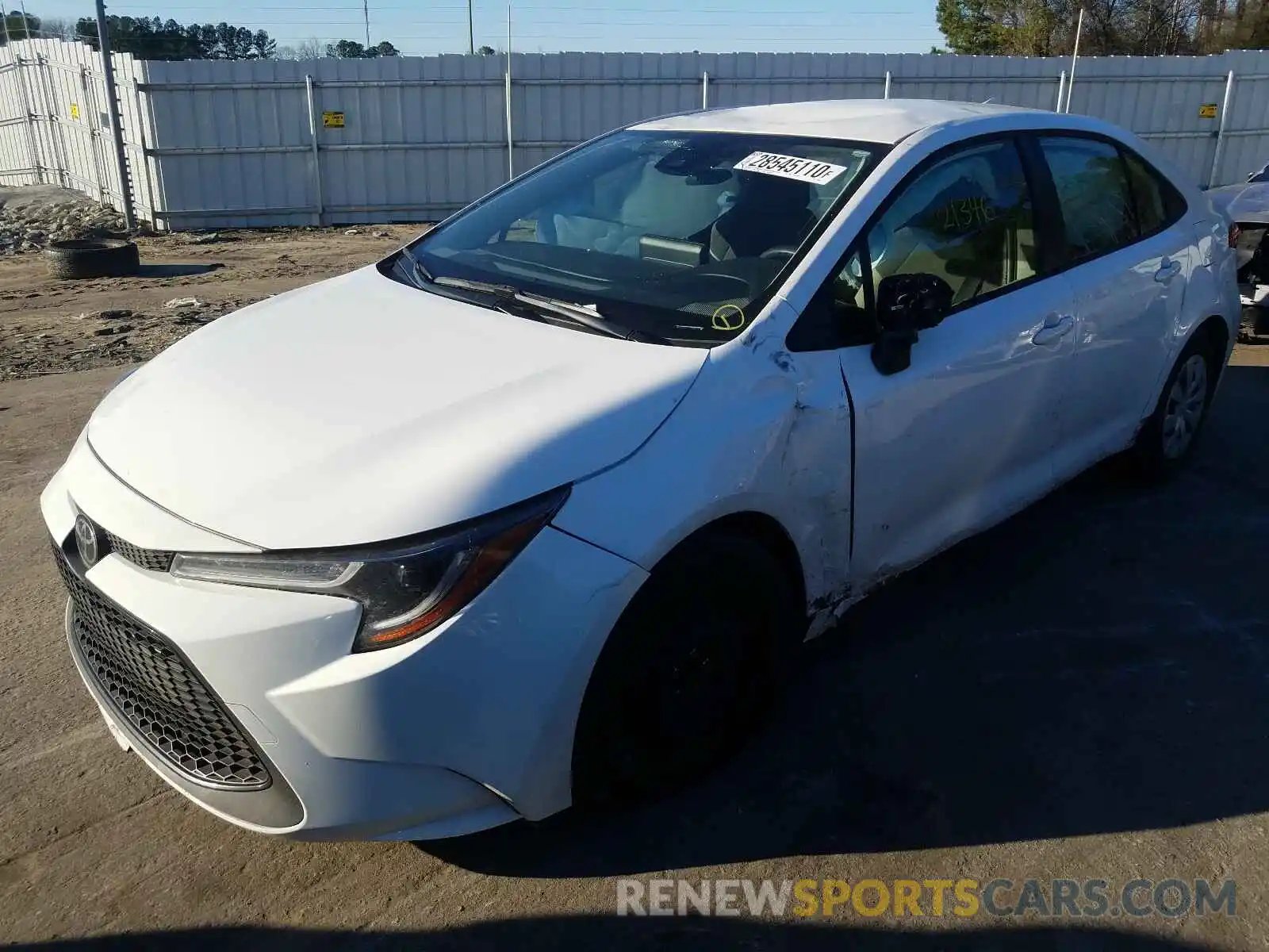 2 Photograph of a damaged car JTDDPRAE6LJ002569 TOYOTA COROLLA 2020