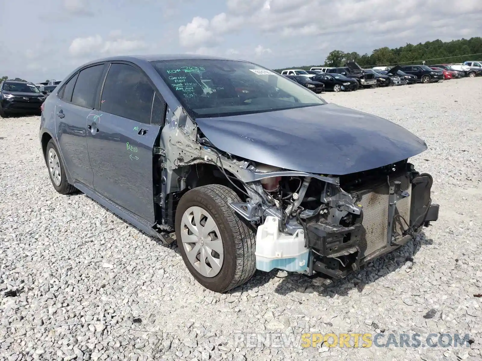 1 Photograph of a damaged car JTDDPRAE6LJ010672 TOYOTA COROLLA 2020