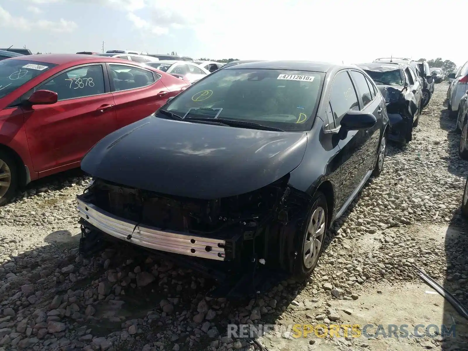 2 Photograph of a damaged car JTDDPRAE6LJ017072 TOYOTA COROLLA 2020