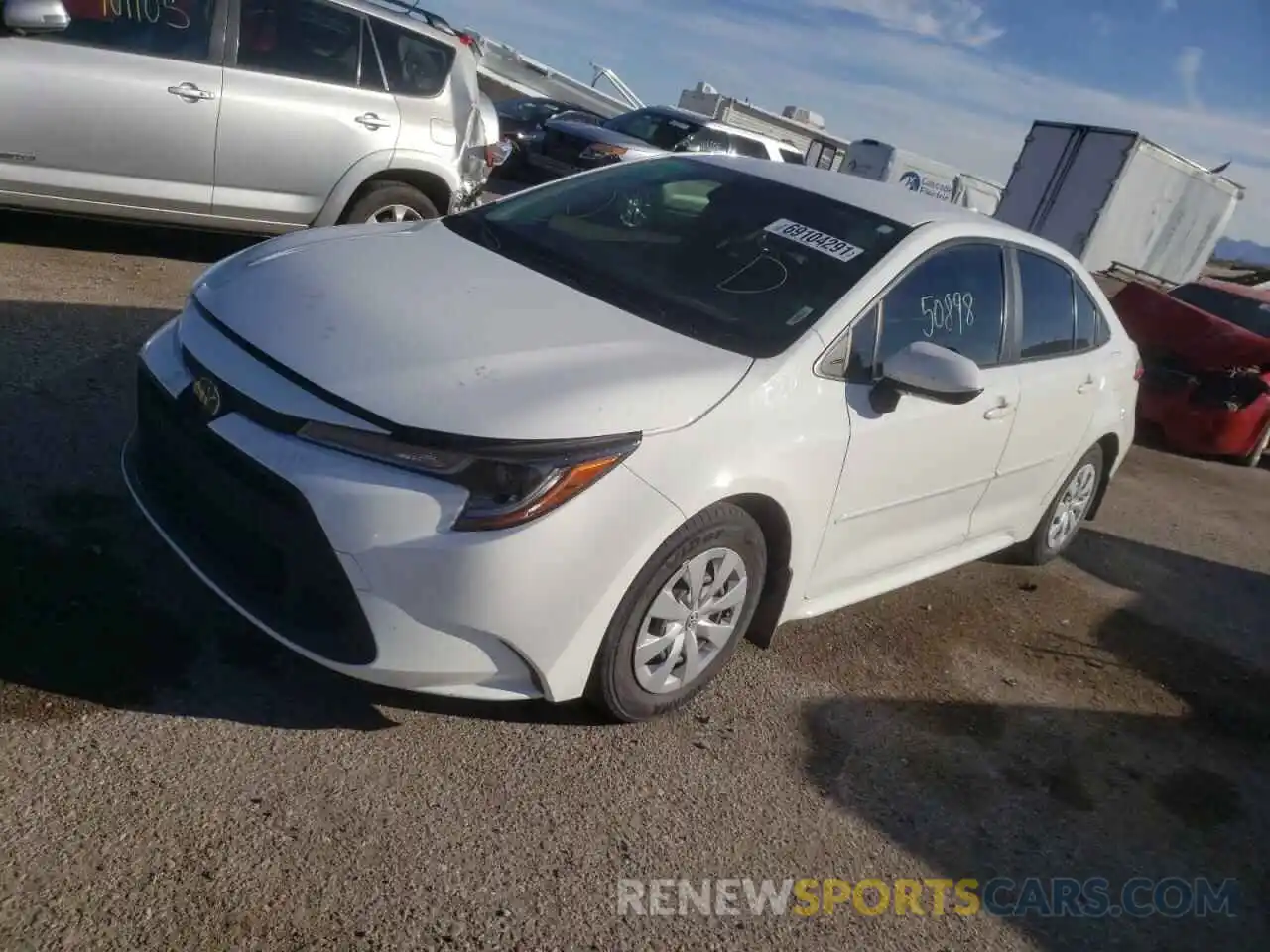 2 Photograph of a damaged car JTDDPRAE6LJ050167 TOYOTA COROLLA 2020