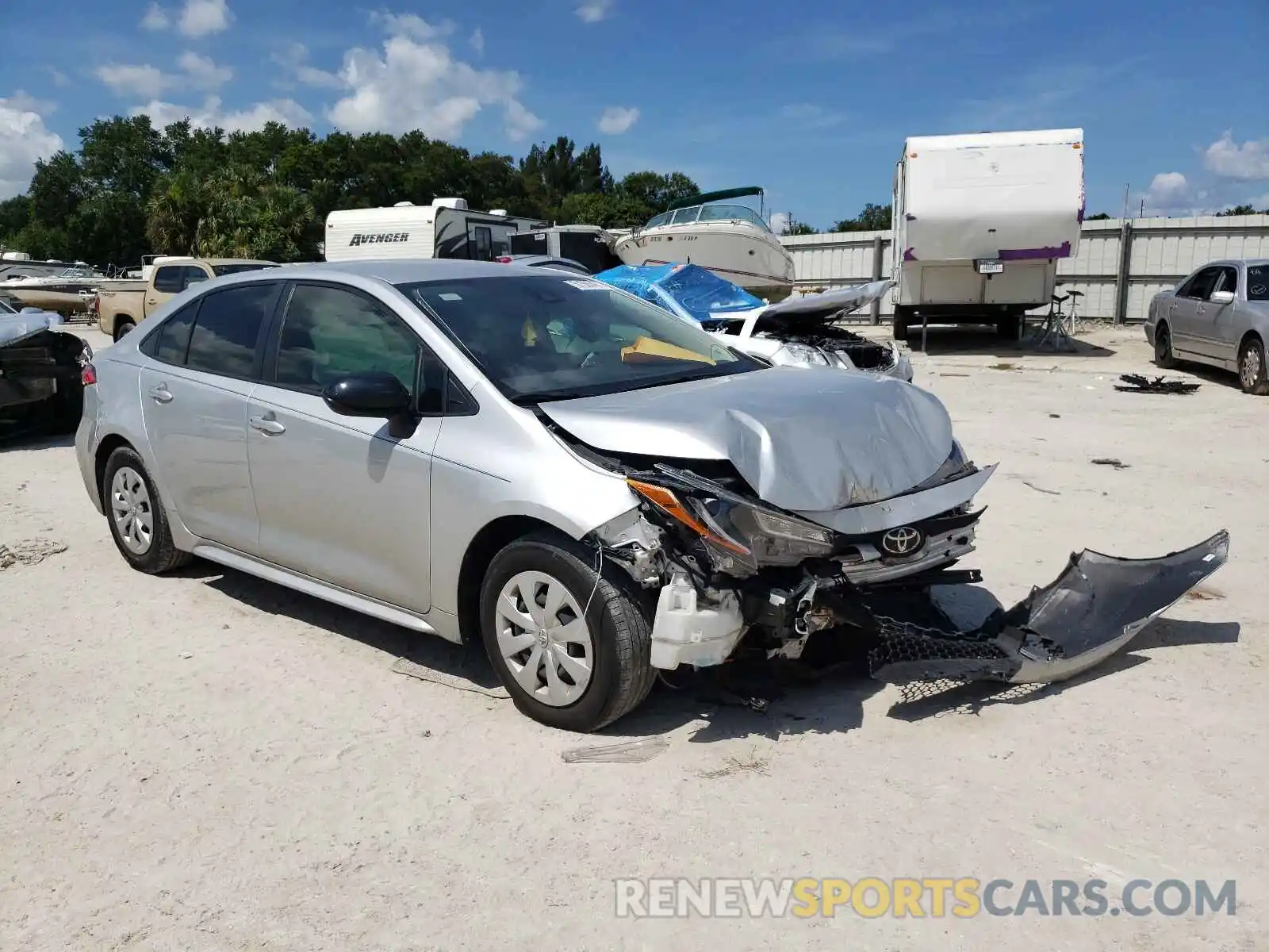 1 Photograph of a damaged car JTDDPRAE7LJ005075 TOYOTA COROLLA 2020