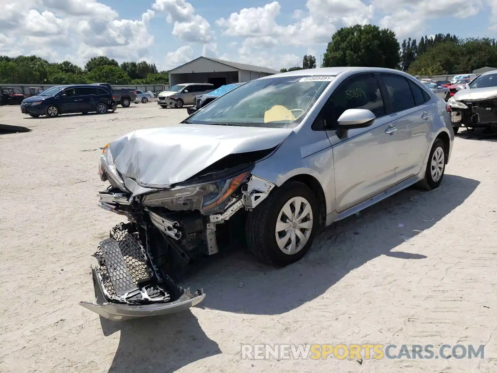 2 Photograph of a damaged car JTDDPRAE7LJ005075 TOYOTA COROLLA 2020