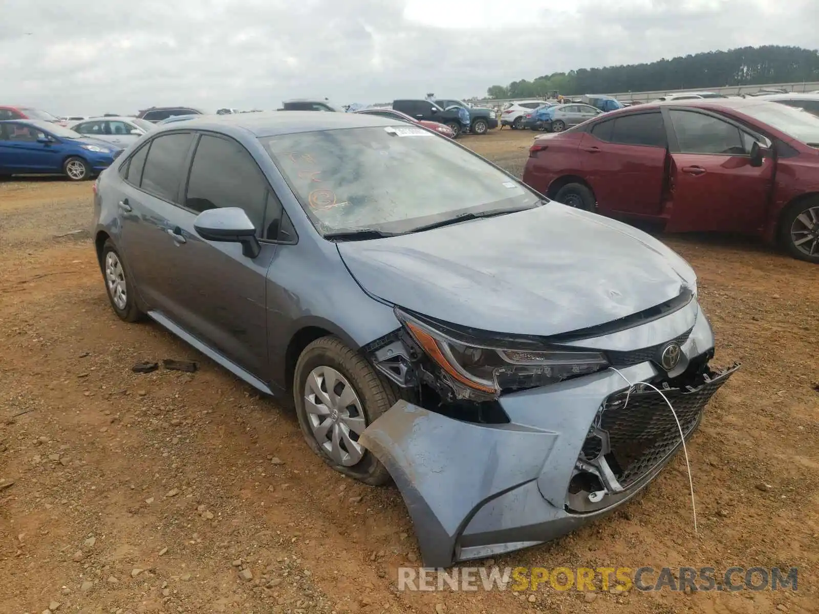 1 Photograph of a damaged car JTDDPRAE7LJ005576 TOYOTA COROLLA 2020