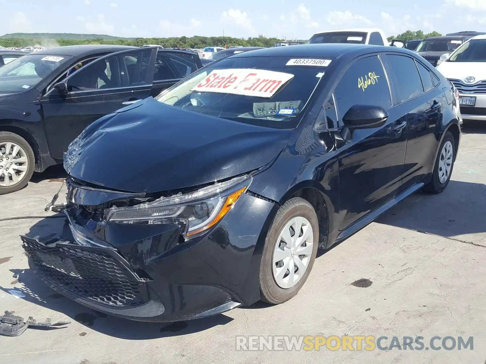 2 Photograph of a damaged car JTDDPRAE7LJ007506 TOYOTA COROLLA 2020