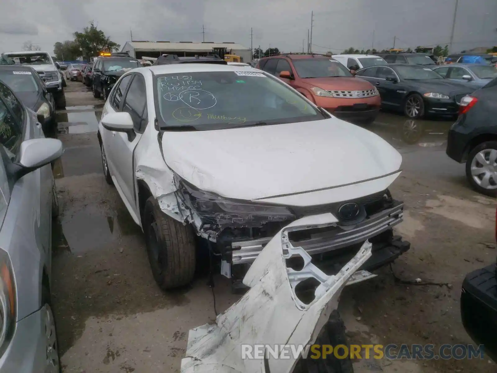 1 Photograph of a damaged car JTDDPRAE7LJ011829 TOYOTA COROLLA 2020