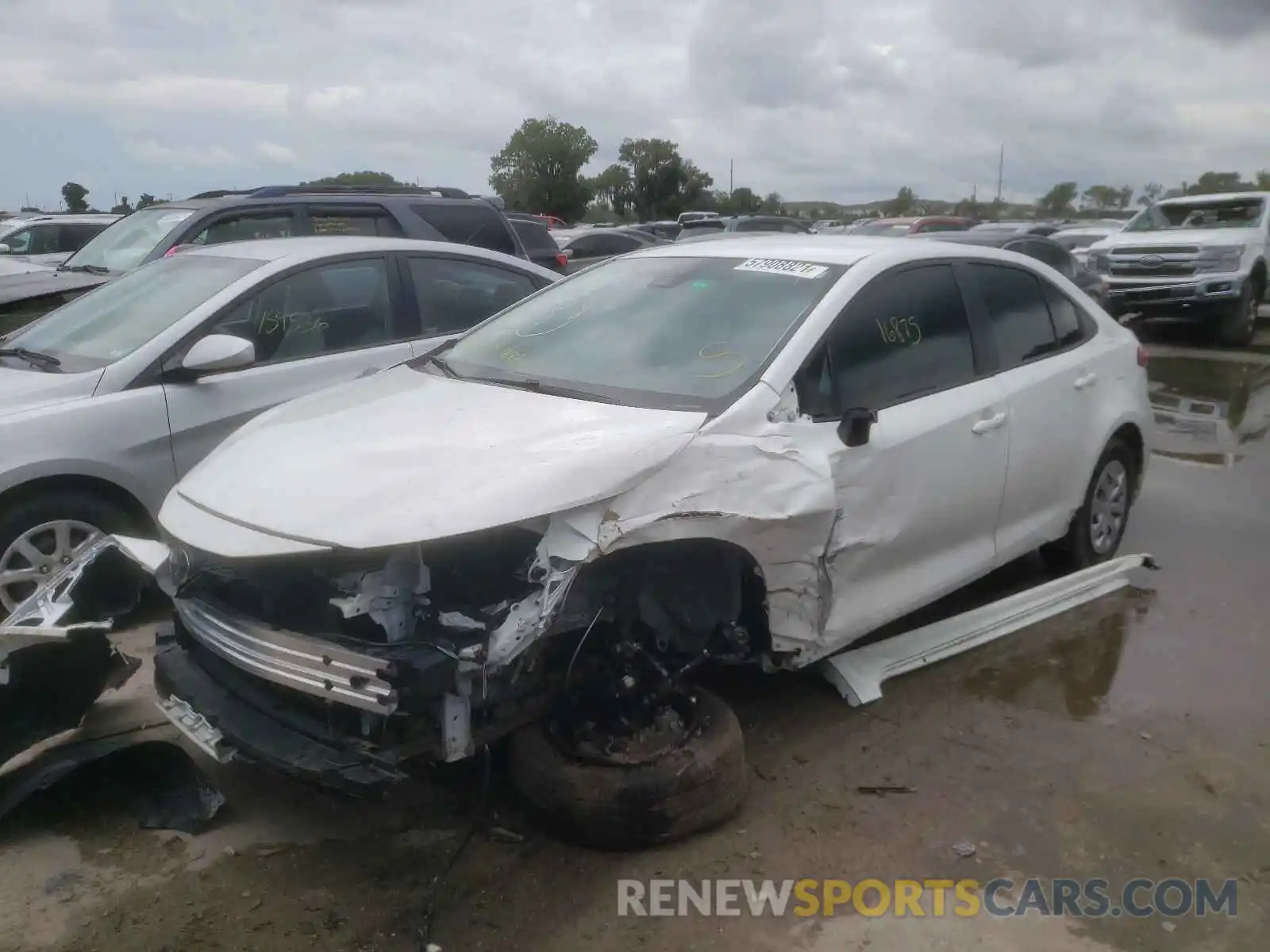 2 Photograph of a damaged car JTDDPRAE7LJ011829 TOYOTA COROLLA 2020