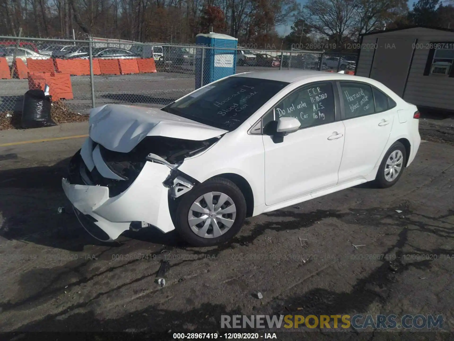 2 Photograph of a damaged car JTDDPRAE7LJ012432 TOYOTA COROLLA 2020