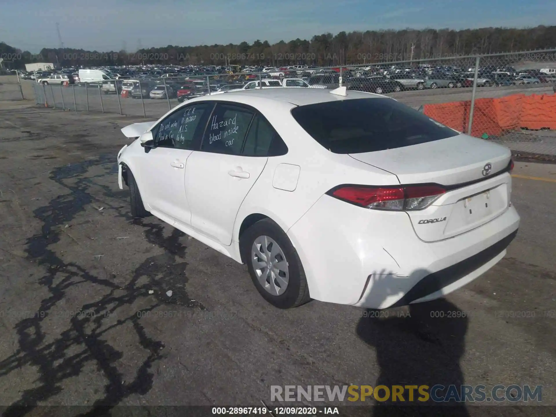 3 Photograph of a damaged car JTDDPRAE7LJ012432 TOYOTA COROLLA 2020