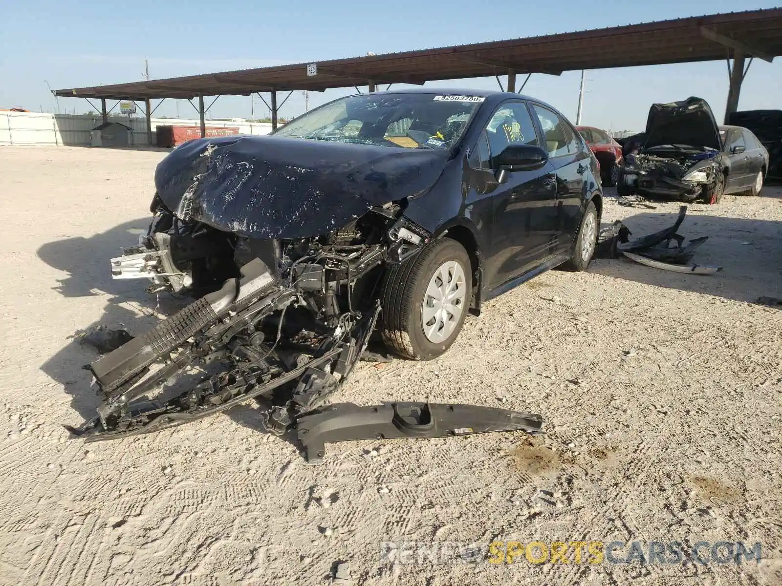 2 Photograph of a damaged car JTDDPRAE7LJ015993 TOYOTA COROLLA 2020