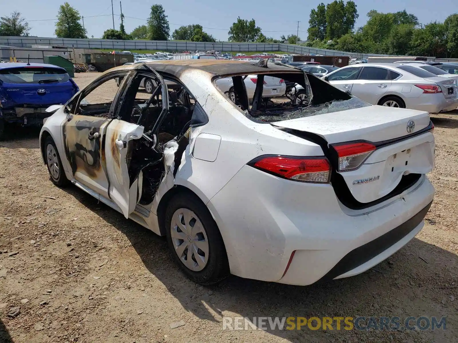 3 Photograph of a damaged car JTDDPRAE7LJ023253 TOYOTA COROLLA 2020