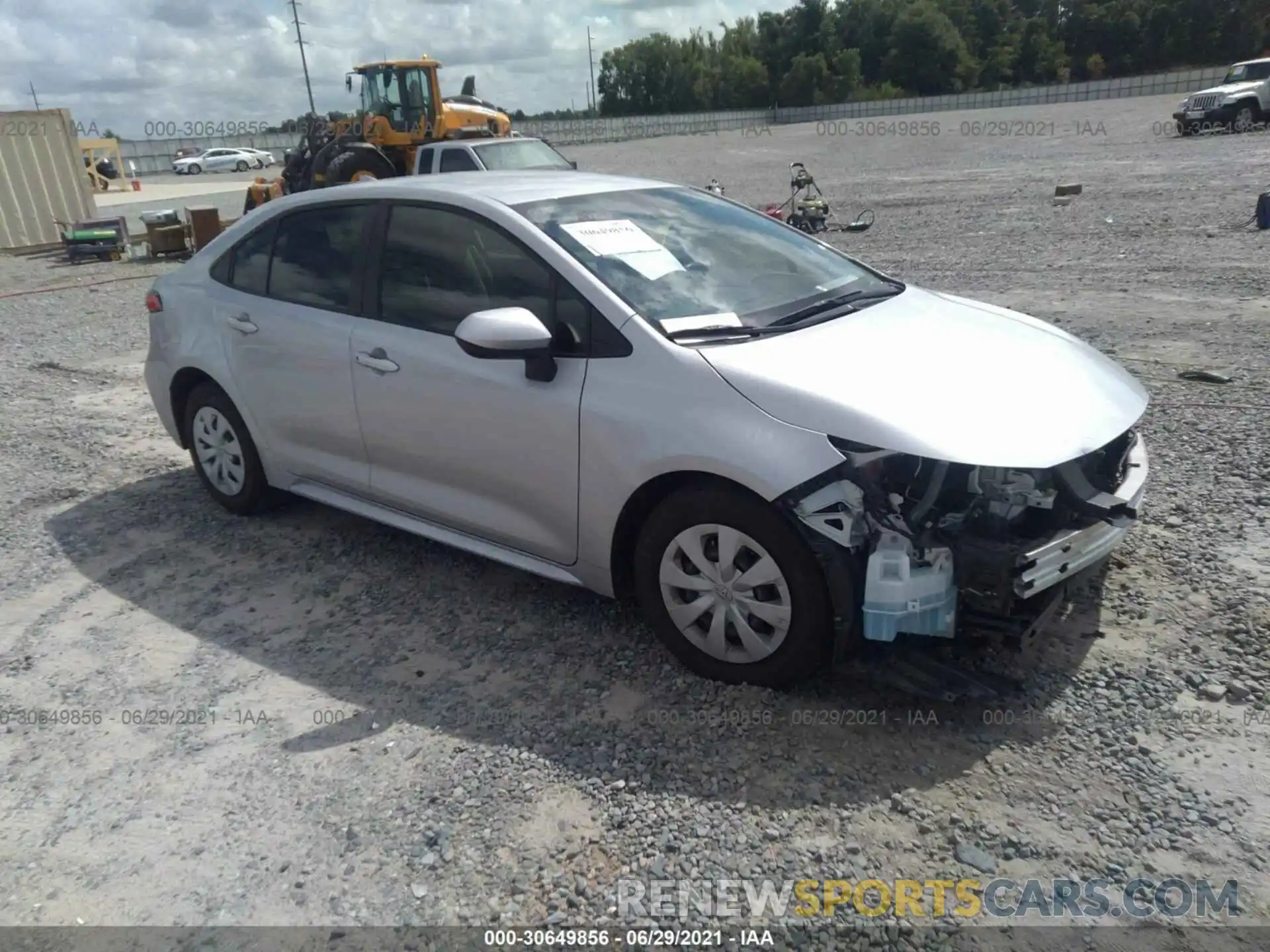 1 Photograph of a damaged car JTDDPRAE7LJ058844 TOYOTA COROLLA 2020