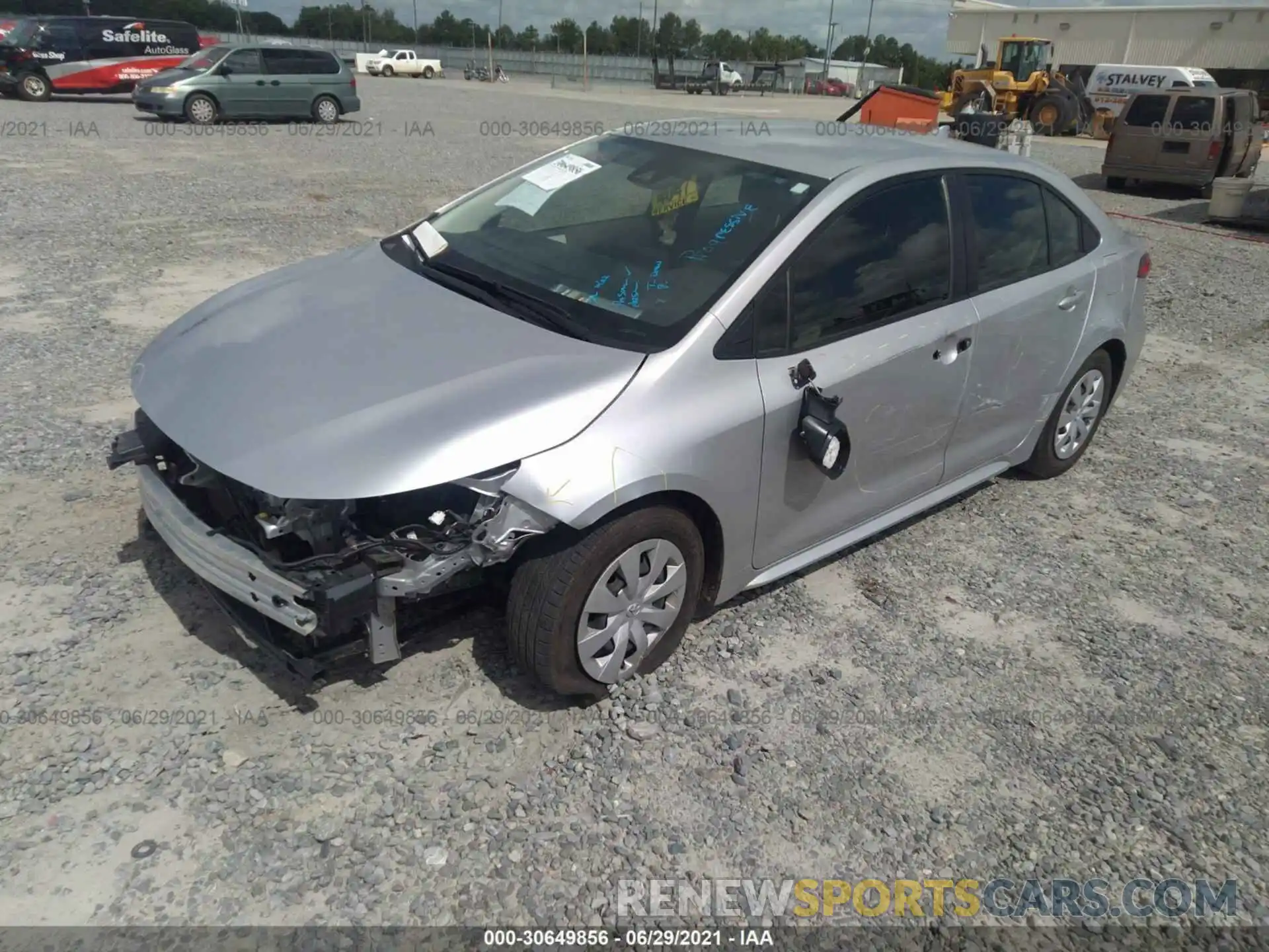 2 Photograph of a damaged car JTDDPRAE7LJ058844 TOYOTA COROLLA 2020