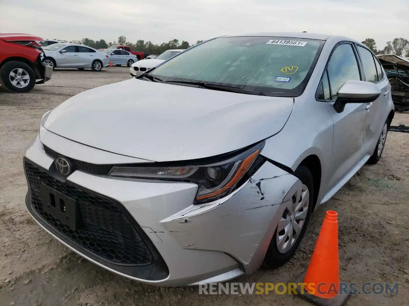 2 Photograph of a damaged car JTDDPRAE7LJ061775 TOYOTA COROLLA 2020