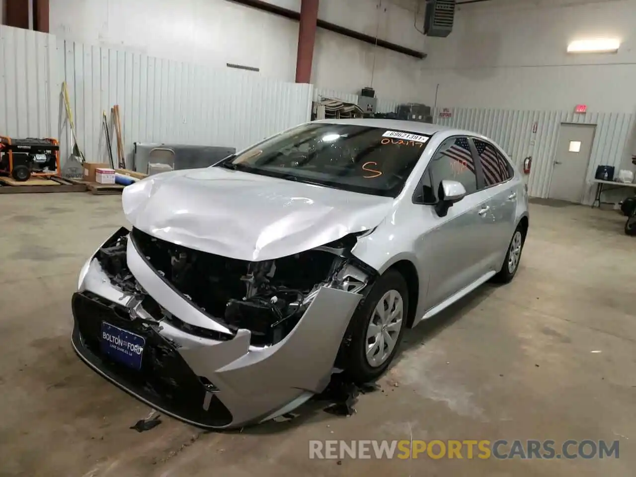 2 Photograph of a damaged car JTDDPRAE7LJ062179 TOYOTA COROLLA 2020