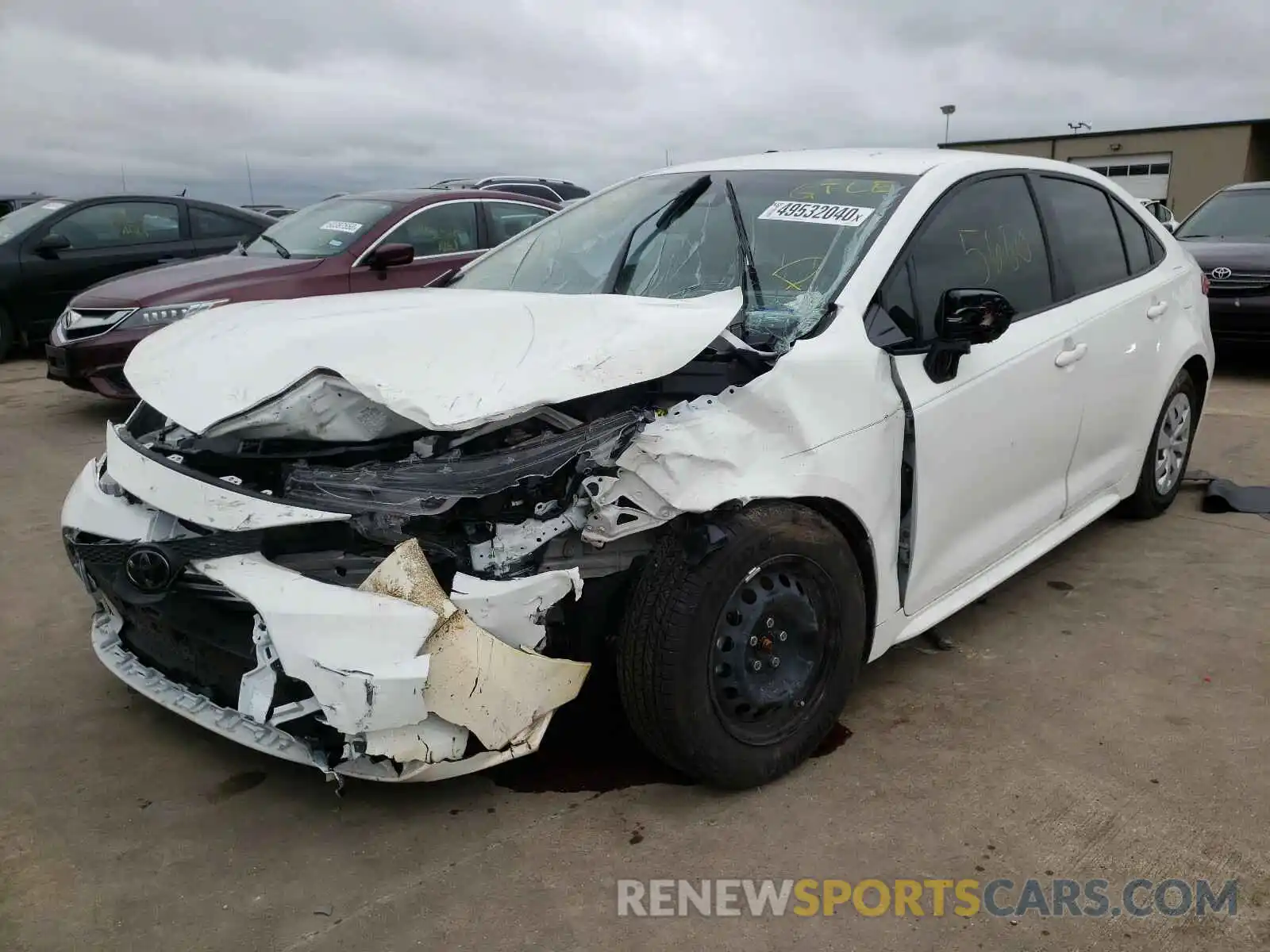 2 Photograph of a damaged car JTDDPRAE7LJ075577 TOYOTA COROLLA 2020