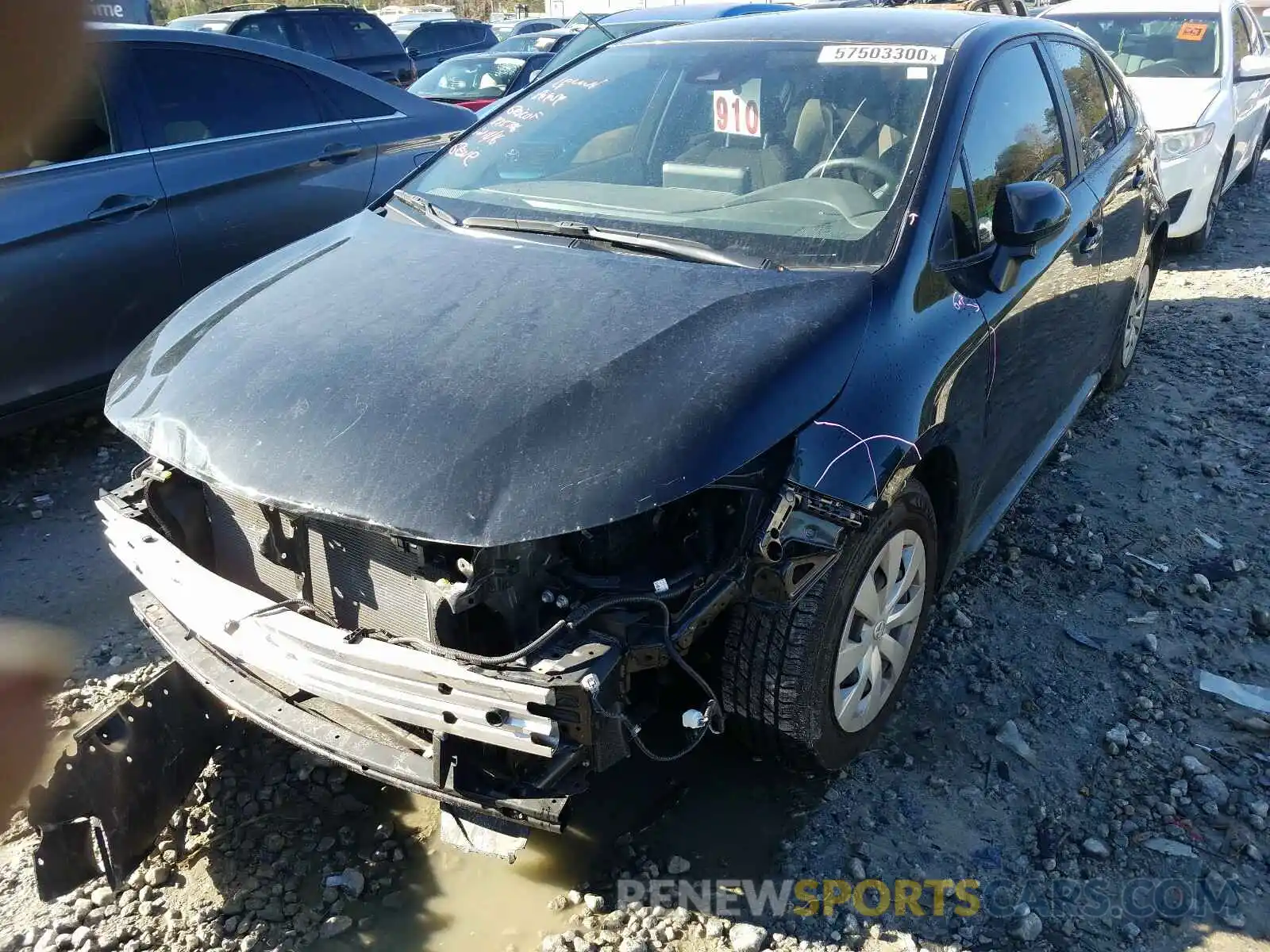 2 Photograph of a damaged car JTDDPRAE8LJ001553 TOYOTA COROLLA 2020