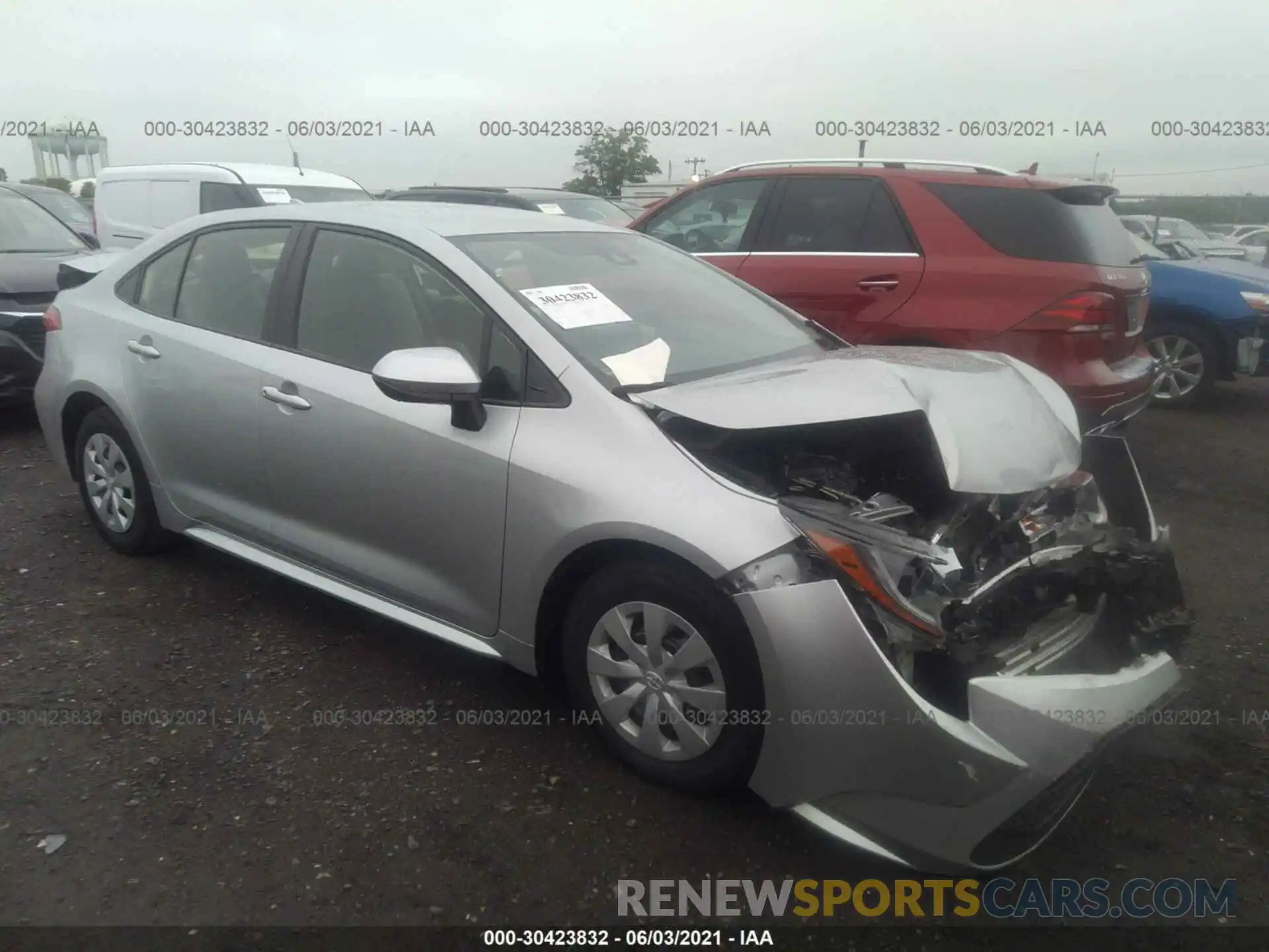 1 Photograph of a damaged car JTDDPRAE8LJ002783 TOYOTA COROLLA 2020