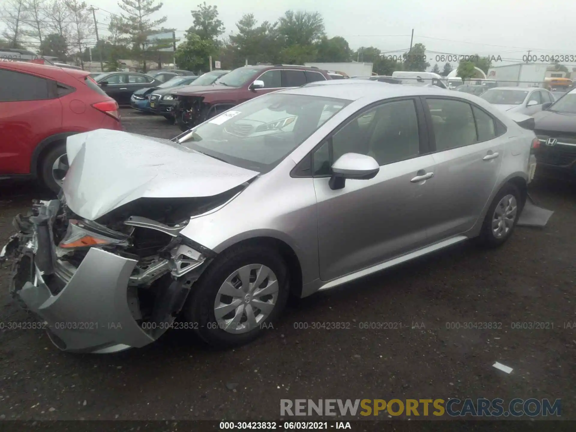 2 Photograph of a damaged car JTDDPRAE8LJ002783 TOYOTA COROLLA 2020