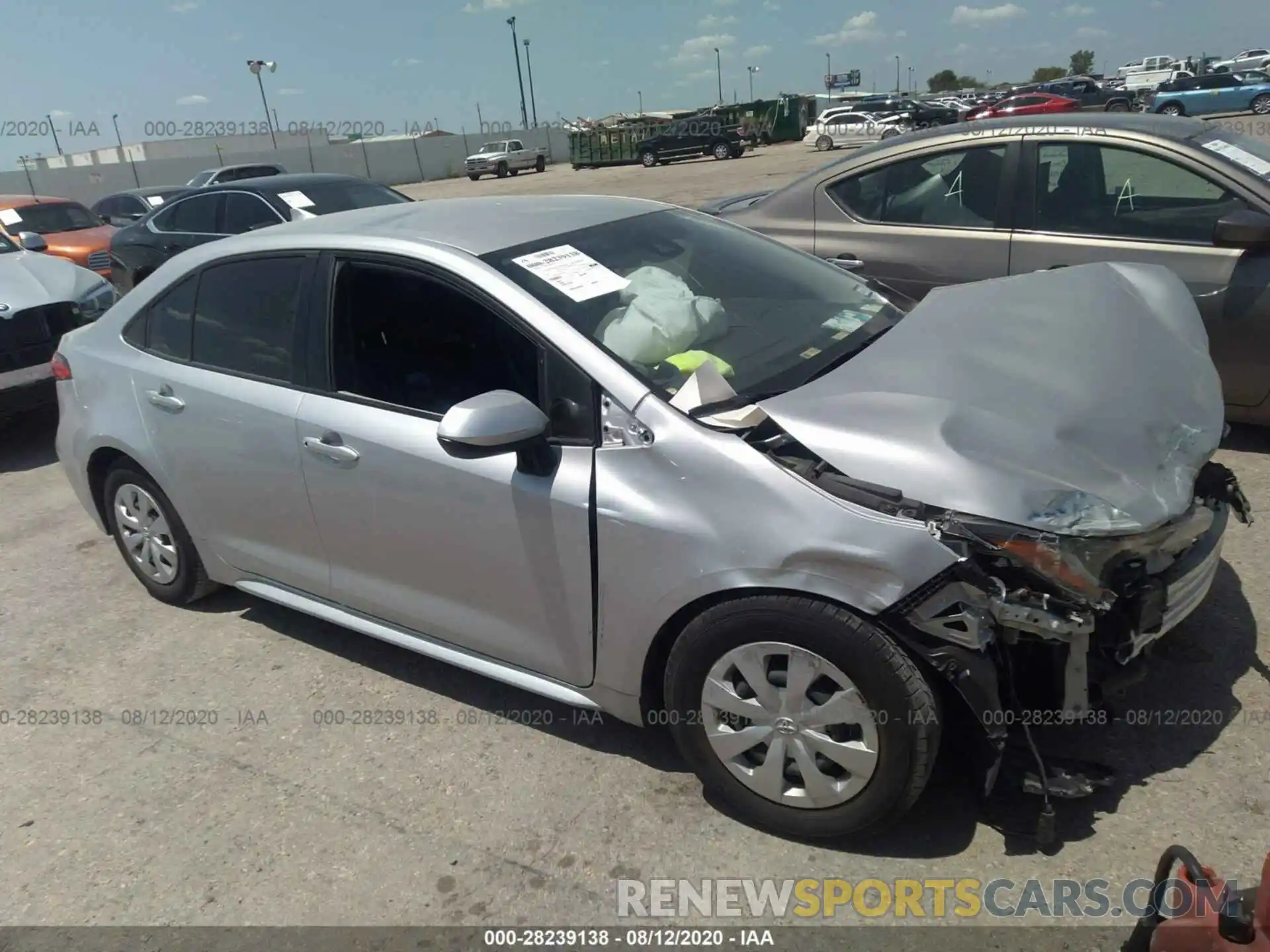 1 Photograph of a damaged car JTDDPRAE8LJ004453 TOYOTA COROLLA 2020