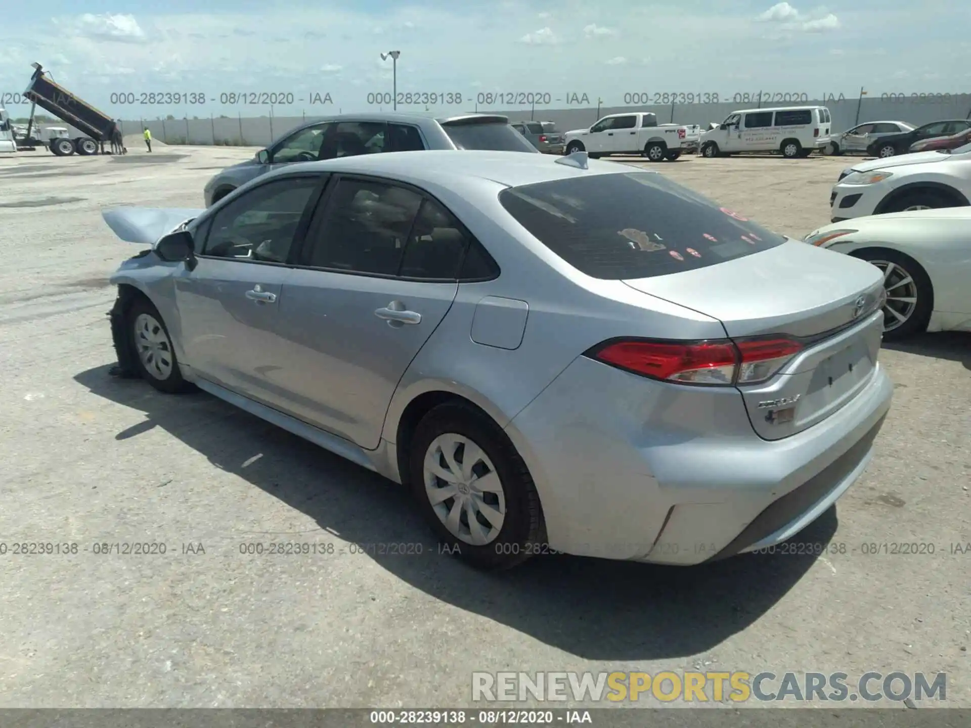 3 Photograph of a damaged car JTDDPRAE8LJ004453 TOYOTA COROLLA 2020