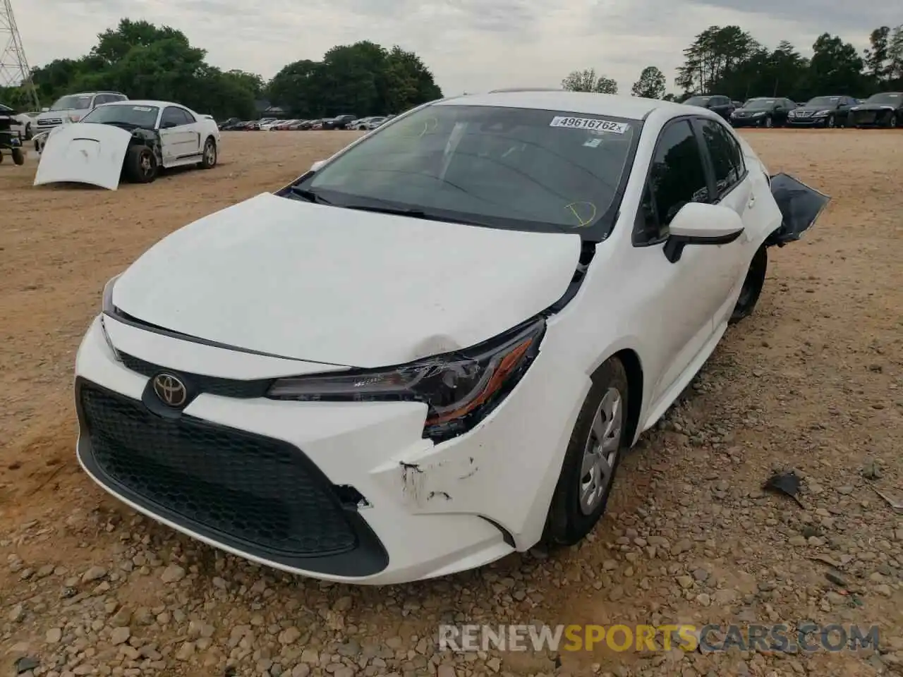 2 Photograph of a damaged car JTDDPRAE8LJ004873 TOYOTA COROLLA 2020