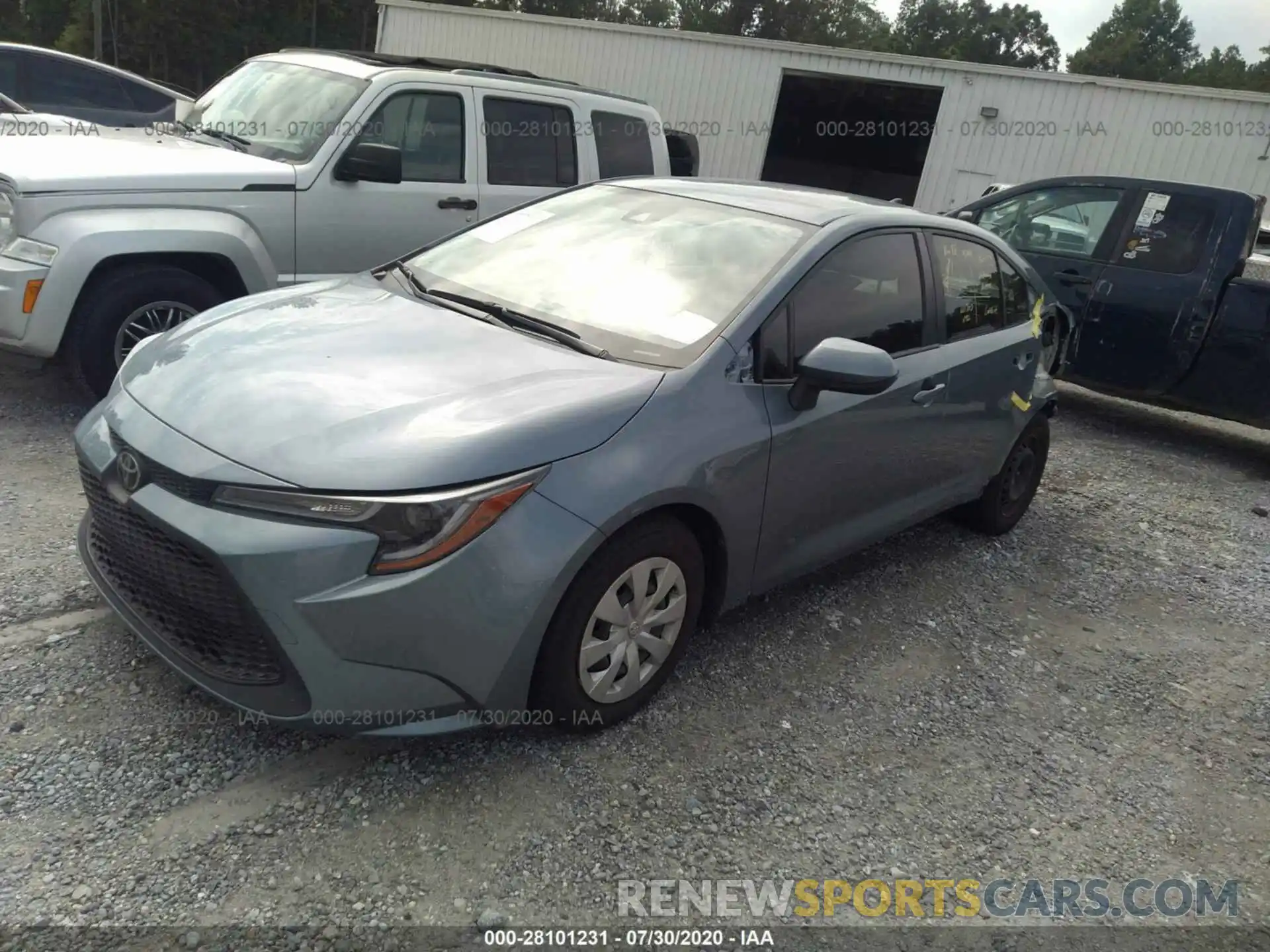 2 Photograph of a damaged car JTDDPRAE8LJ007627 TOYOTA COROLLA 2020