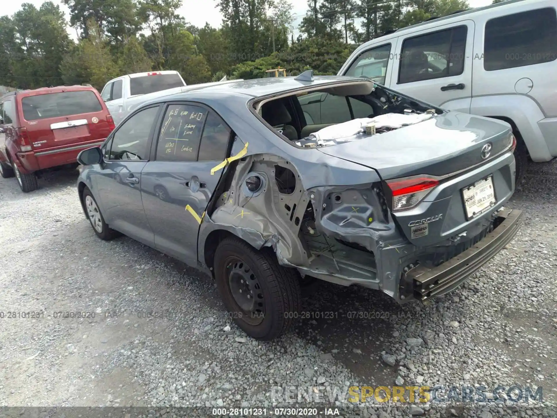 3 Photograph of a damaged car JTDDPRAE8LJ007627 TOYOTA COROLLA 2020