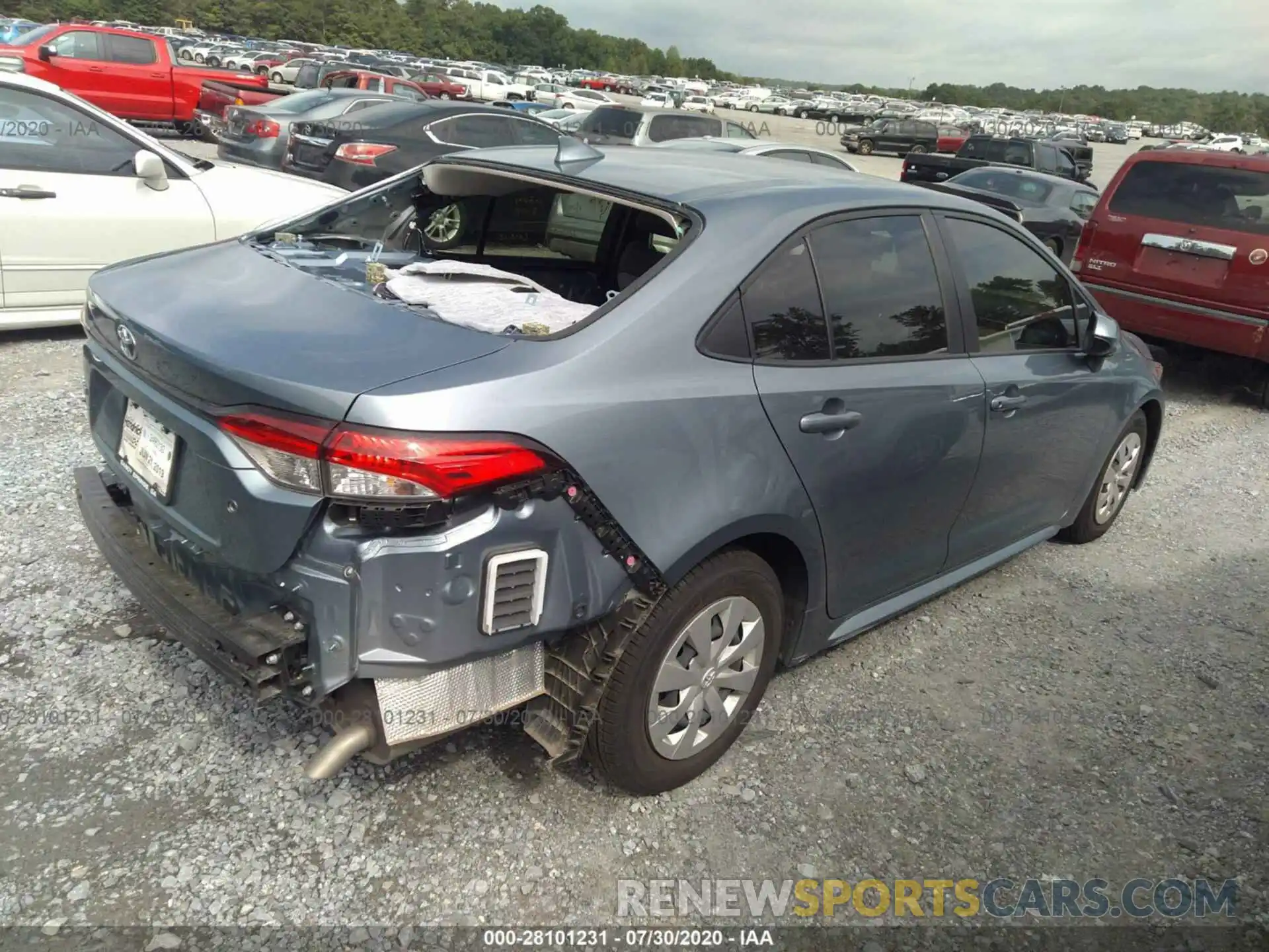 4 Photograph of a damaged car JTDDPRAE8LJ007627 TOYOTA COROLLA 2020