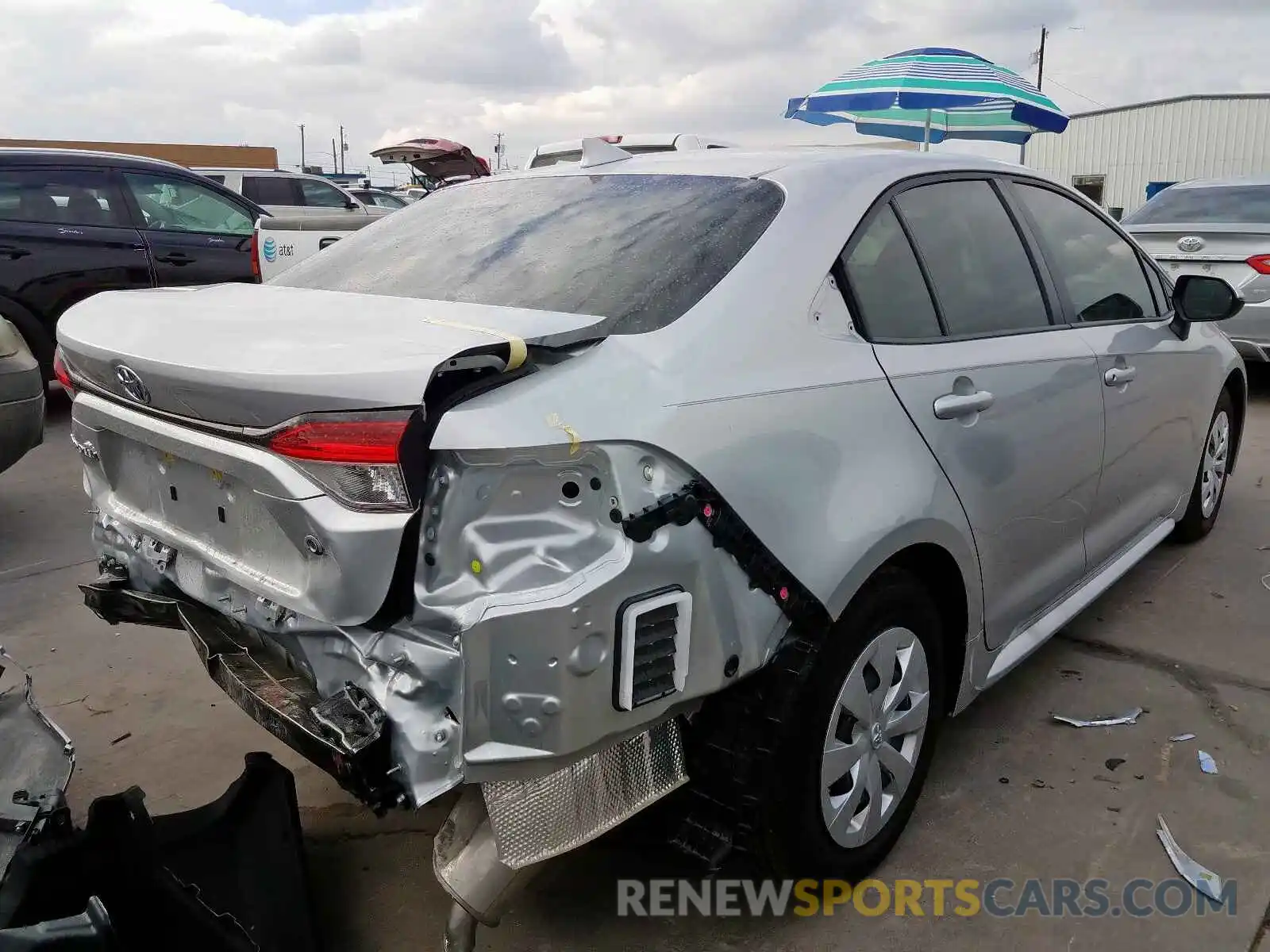 4 Photograph of a damaged car JTDDPRAE8LJ016005 TOYOTA COROLLA 2020