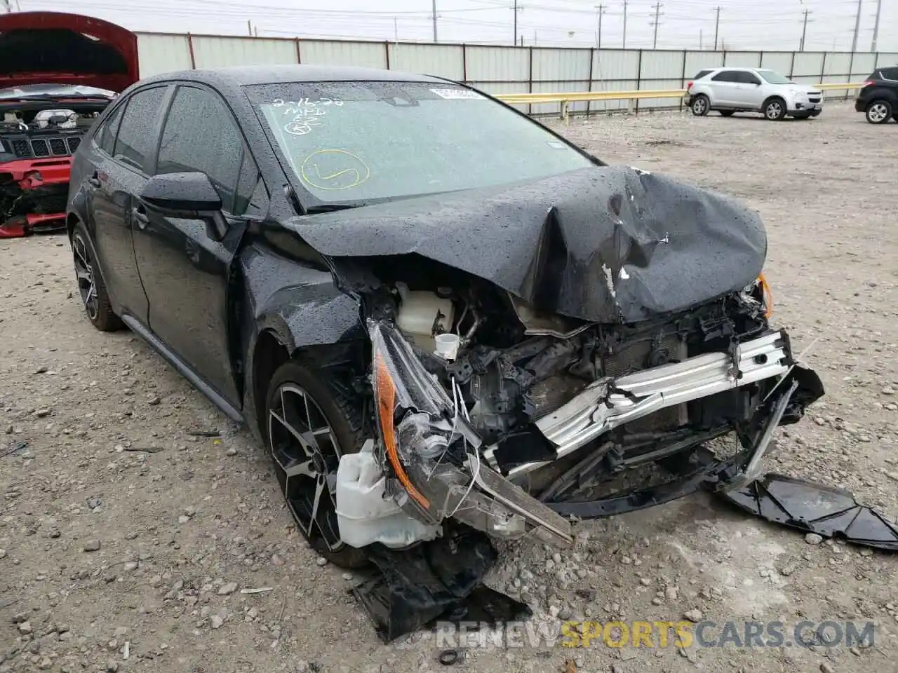 1 Photograph of a damaged car JTDDPRAE8LJ016733 TOYOTA COROLLA 2020