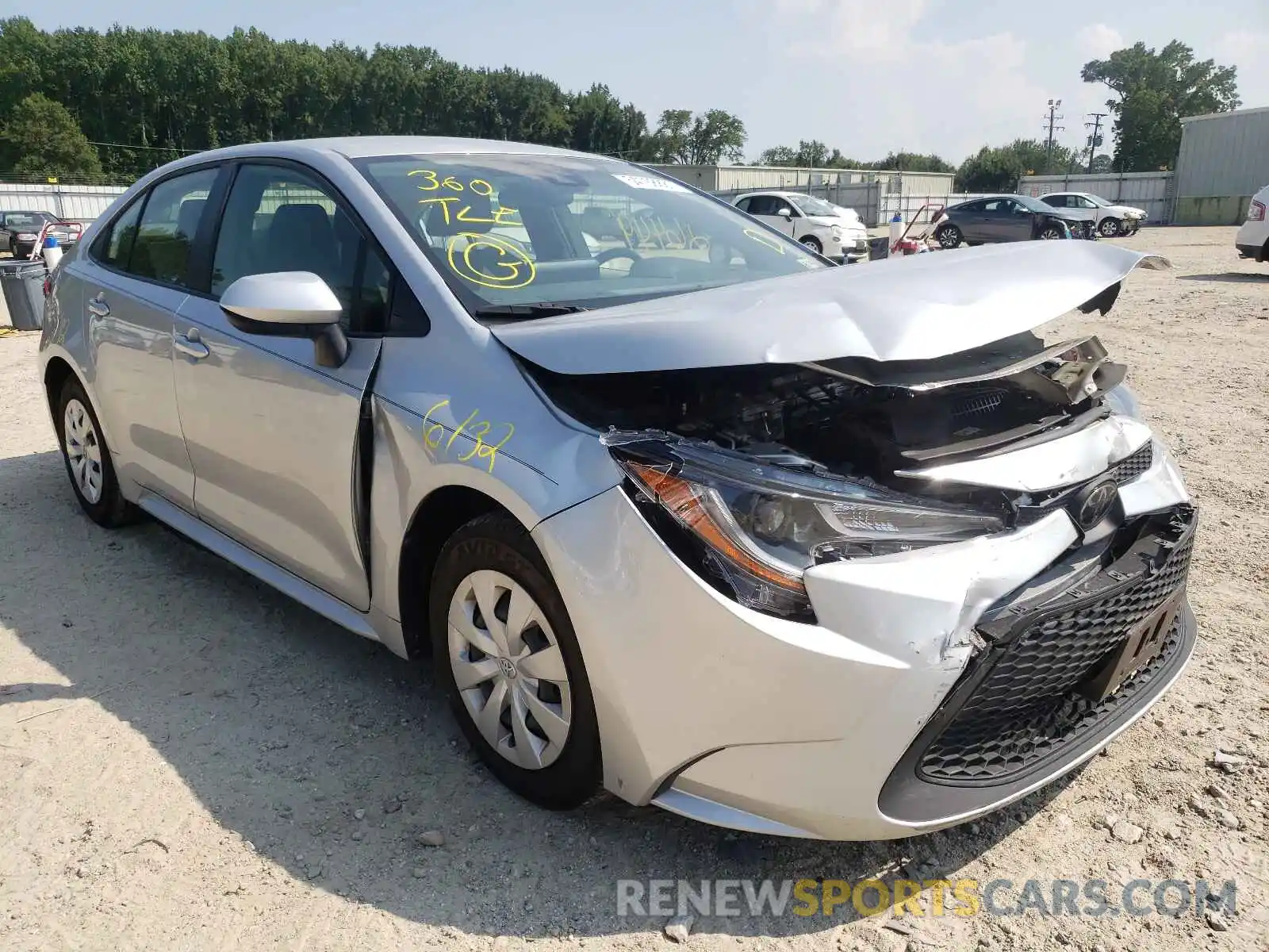 1 Photograph of a damaged car JTDDPRAE8LJ034035 TOYOTA COROLLA 2020