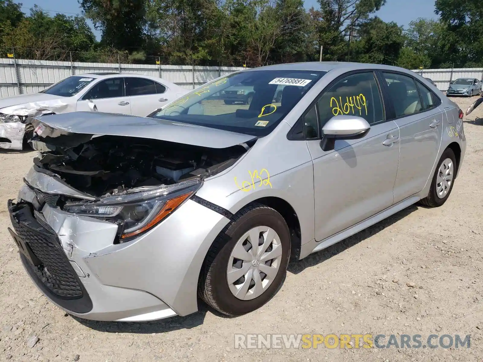 2 Photograph of a damaged car JTDDPRAE8LJ034035 TOYOTA COROLLA 2020