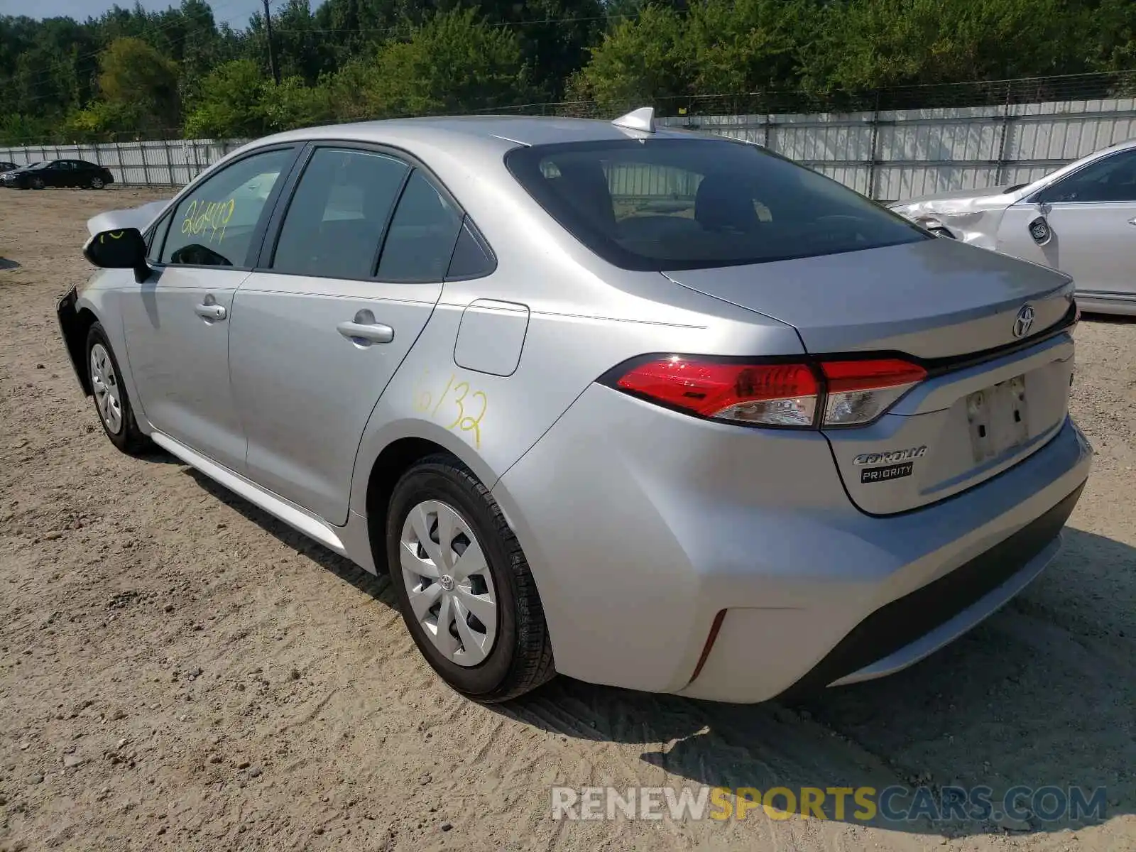 3 Photograph of a damaged car JTDDPRAE8LJ034035 TOYOTA COROLLA 2020