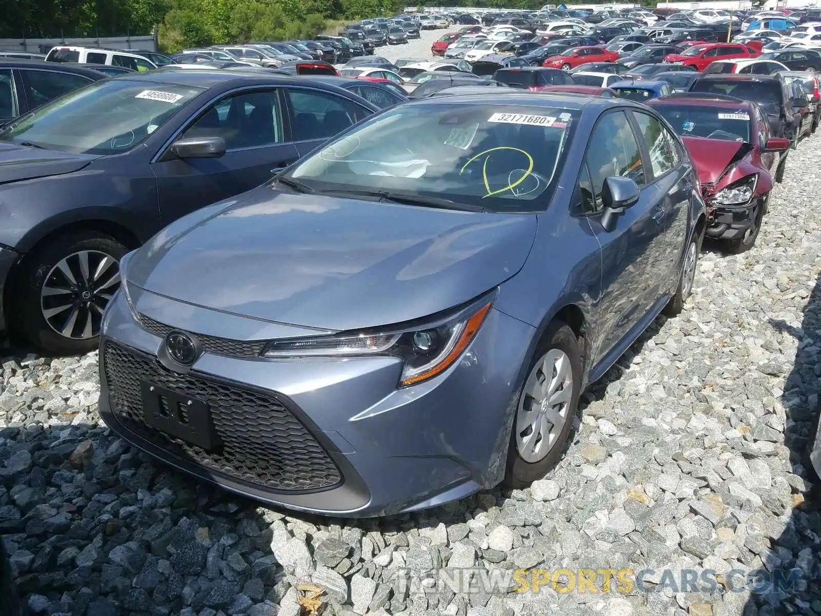 2 Photograph of a damaged car JTDDPRAE8LJ052759 TOYOTA COROLLA 2020