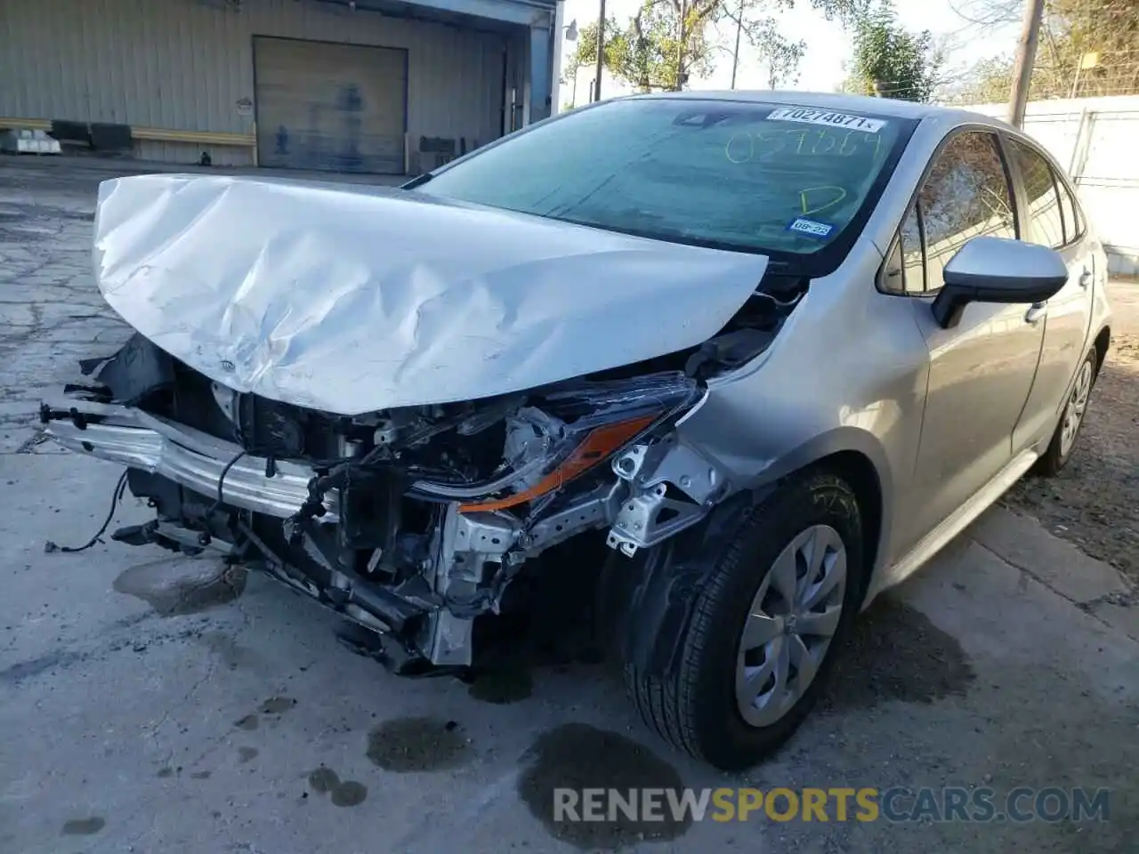 2 Photograph of a damaged car JTDDPRAE8LJ057864 TOYOTA COROLLA 2020