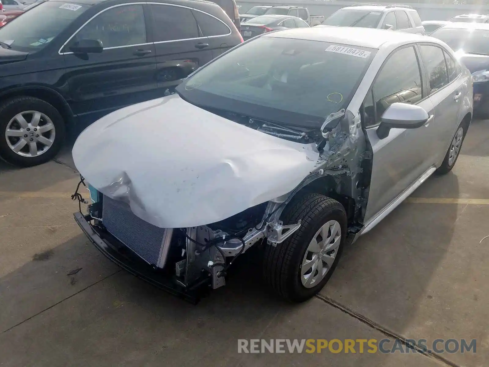 2 Photograph of a damaged car JTDDPRAE8LJ069562 TOYOTA COROLLA 2020