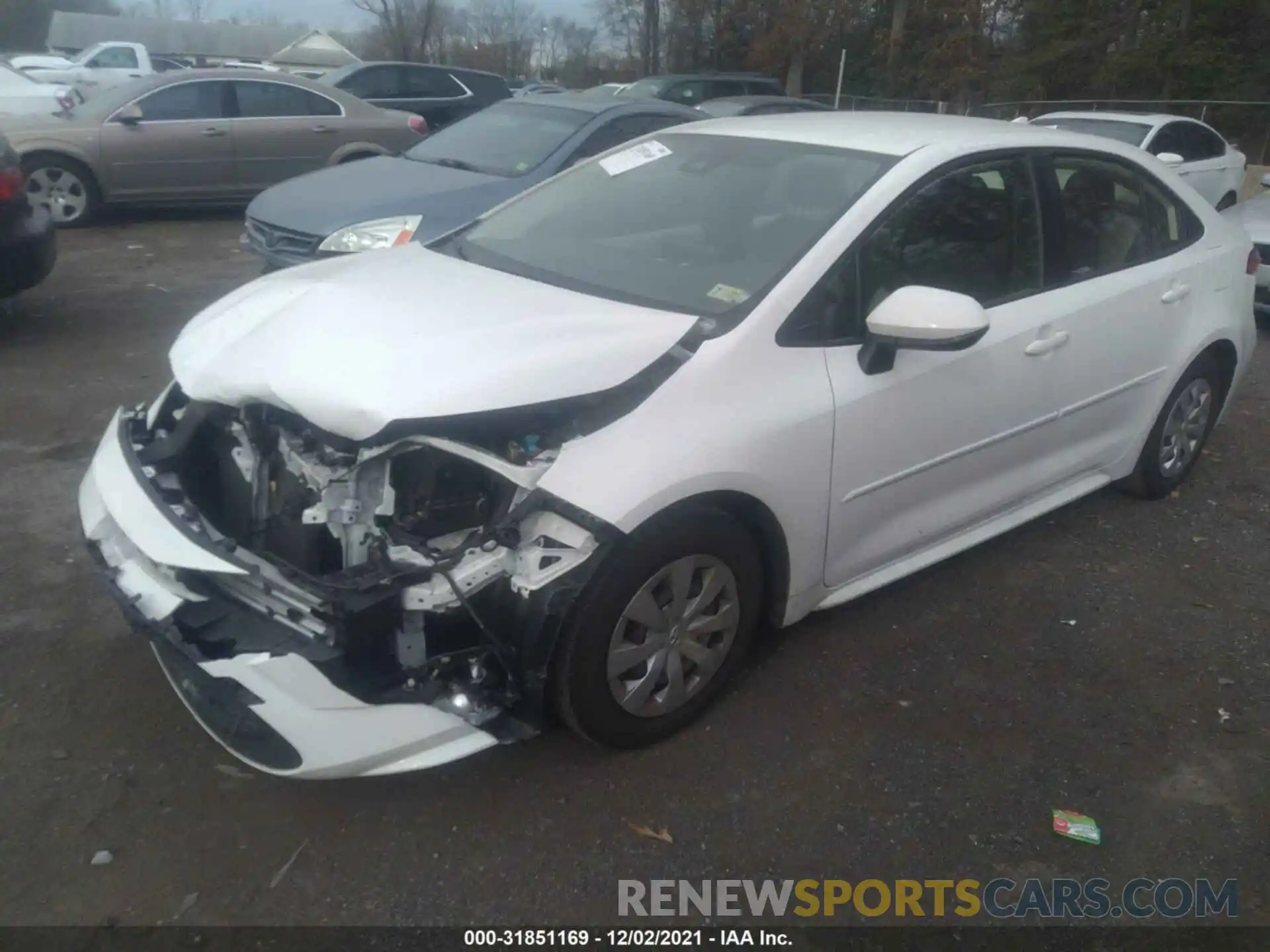 2 Photograph of a damaged car JTDDPRAE8LJ082103 TOYOTA COROLLA 2020